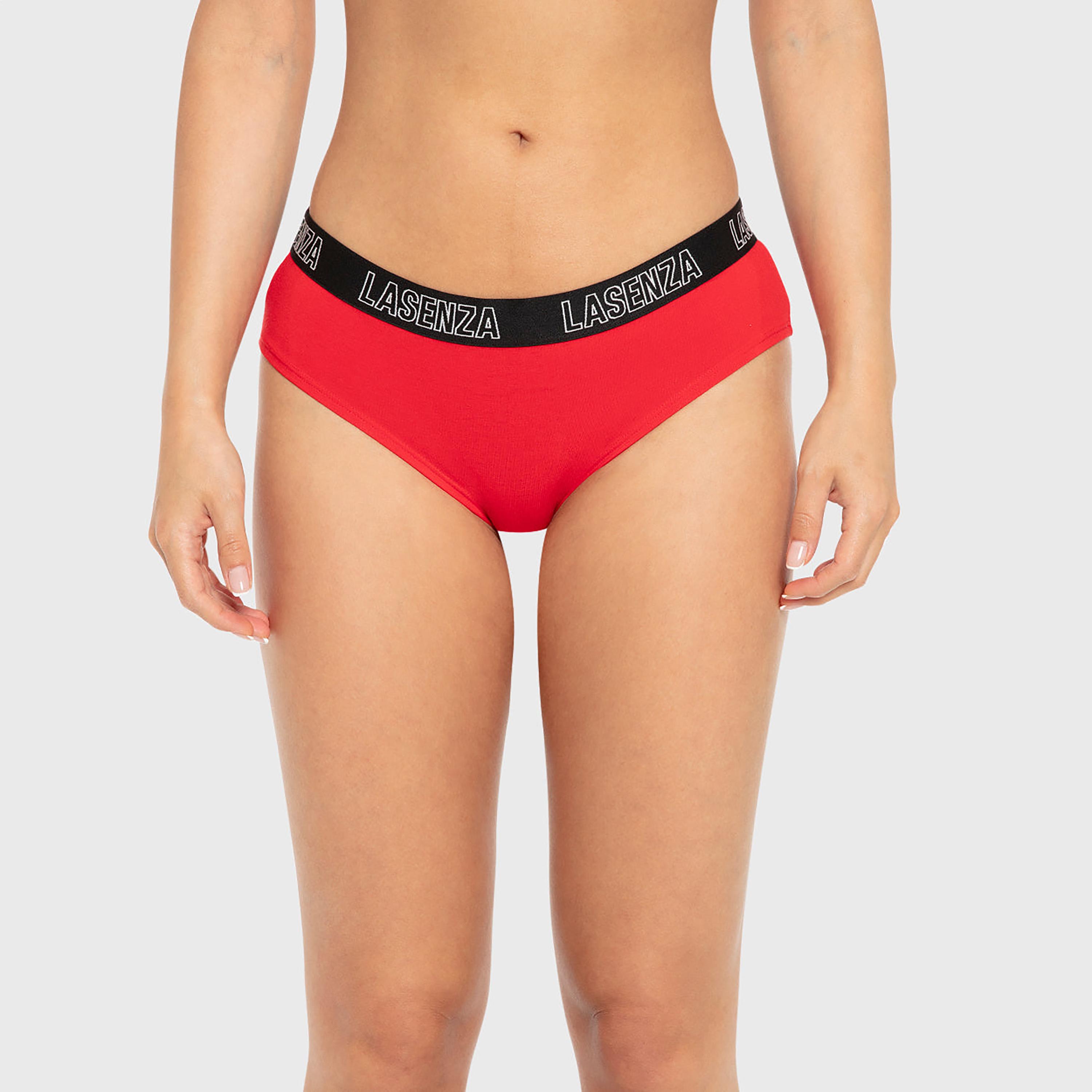 La Senza Trend Remix Red Medium Coverage Women's Hipster Panty-women-clothing-lingerie-panties-image-1
