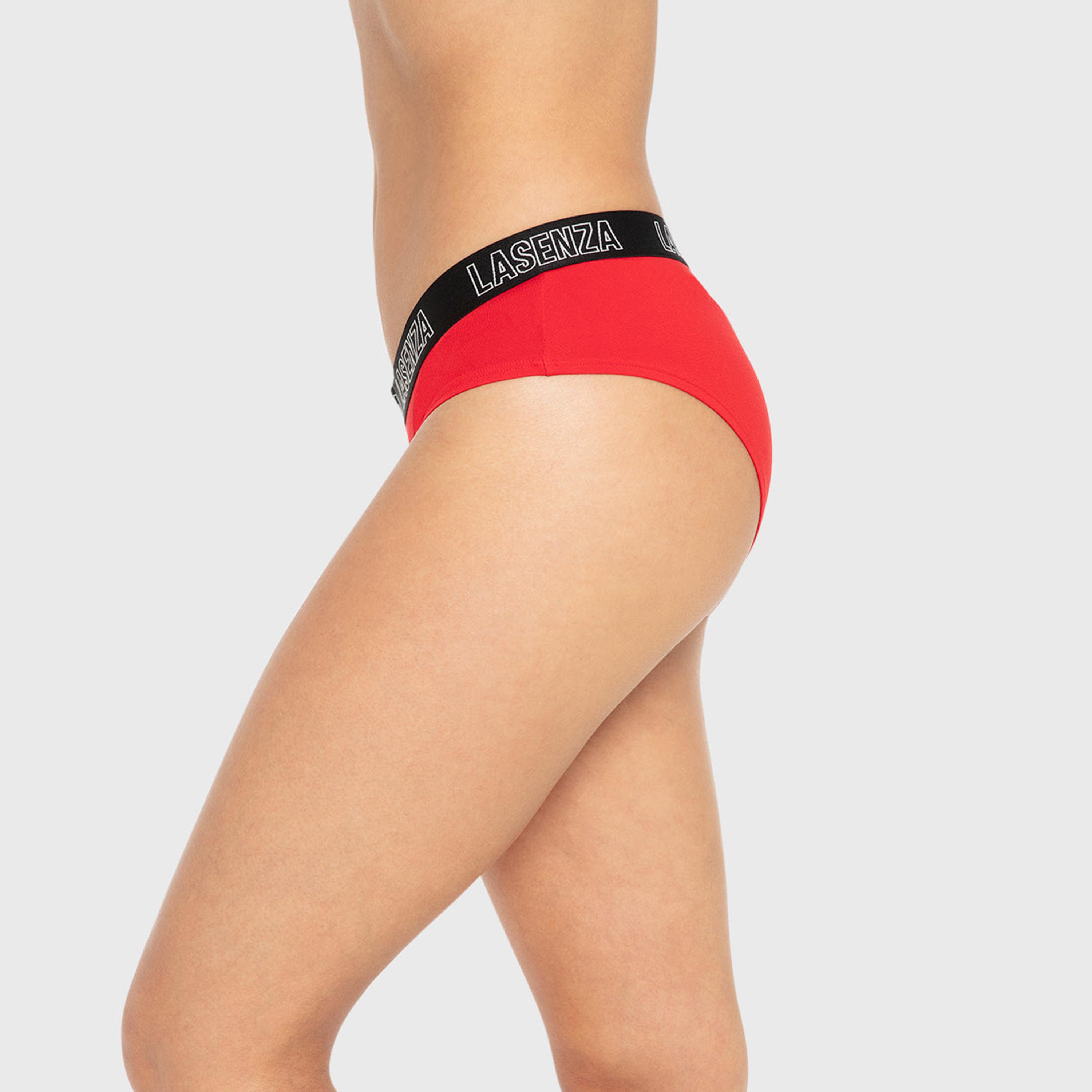 La Senza Trend Remix Red Medium Coverage Women's Hipster Panty-women-clothing-lingerie-panties-image-2
