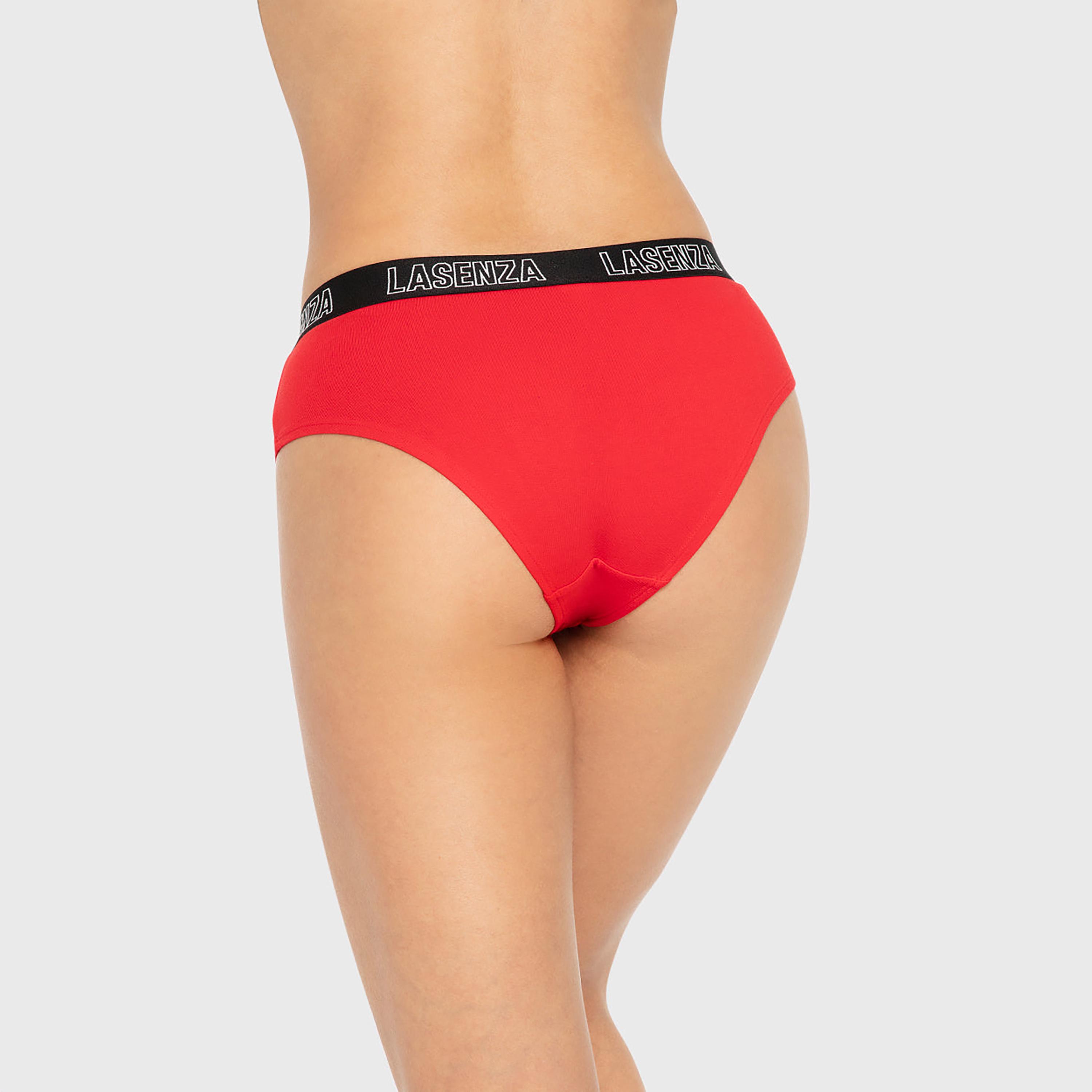 La Senza Trend Remix Red Medium Coverage Women's Hipster Panty-women-clothing-lingerie-panties-image-3