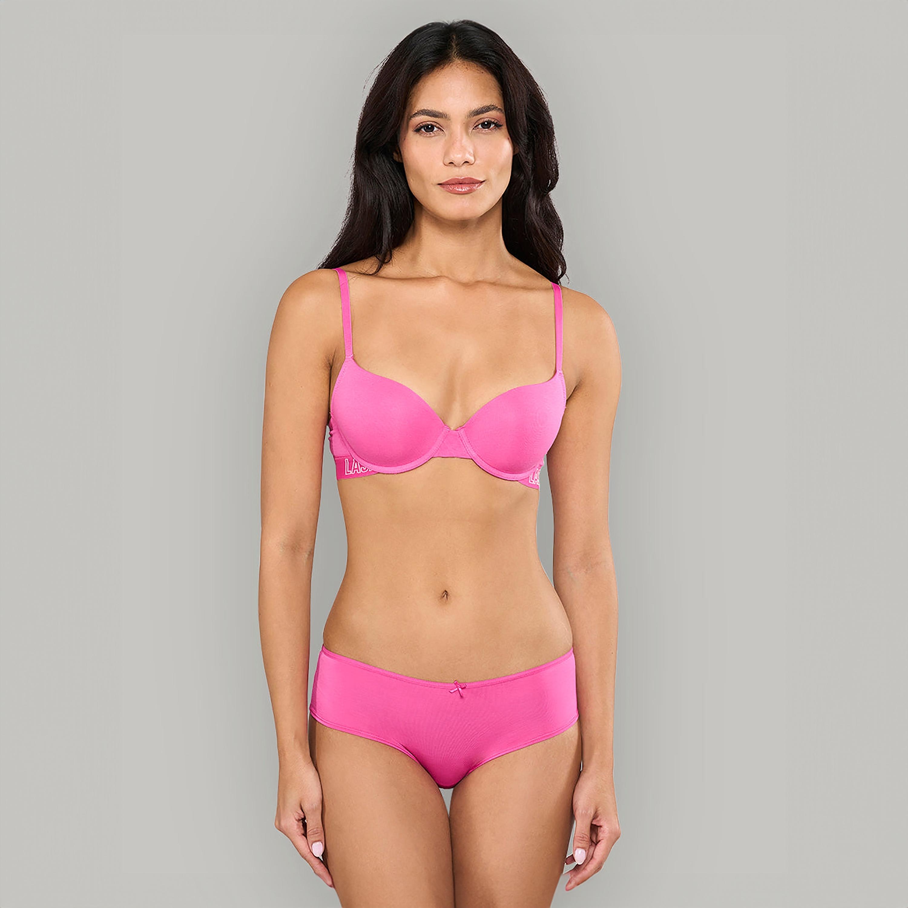 سروال داخلي نسائي بوي شورت بتغطية كاملة بشريط شعار من لا سينزا-women-clothing-lingerie-panties-image-22