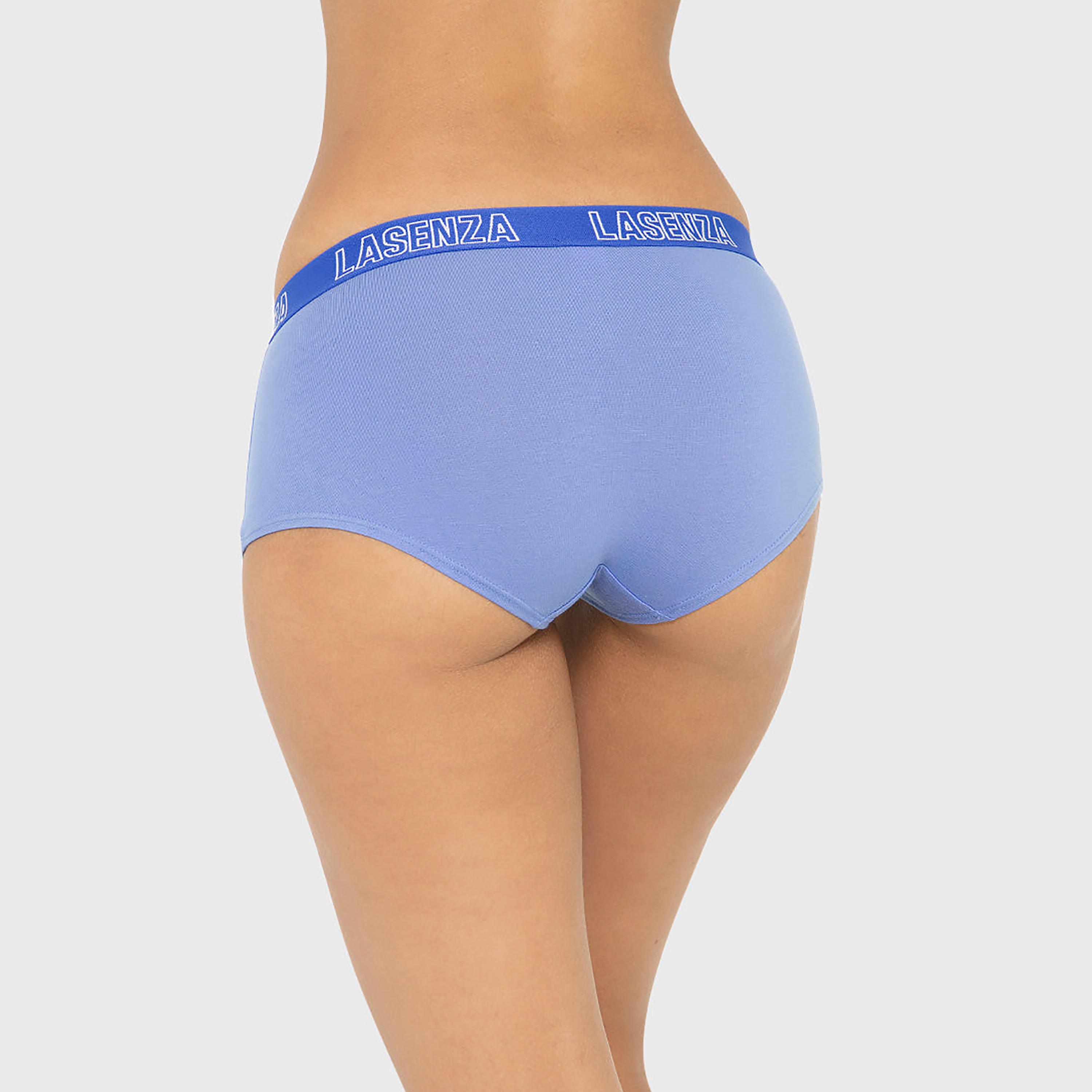سروال داخلي نسائي "بوي شورت" بخصر مطبوع بشعار الماركة وتغطية كاملة من لا سينزا-women-clothing-lingerie-panties-image-3