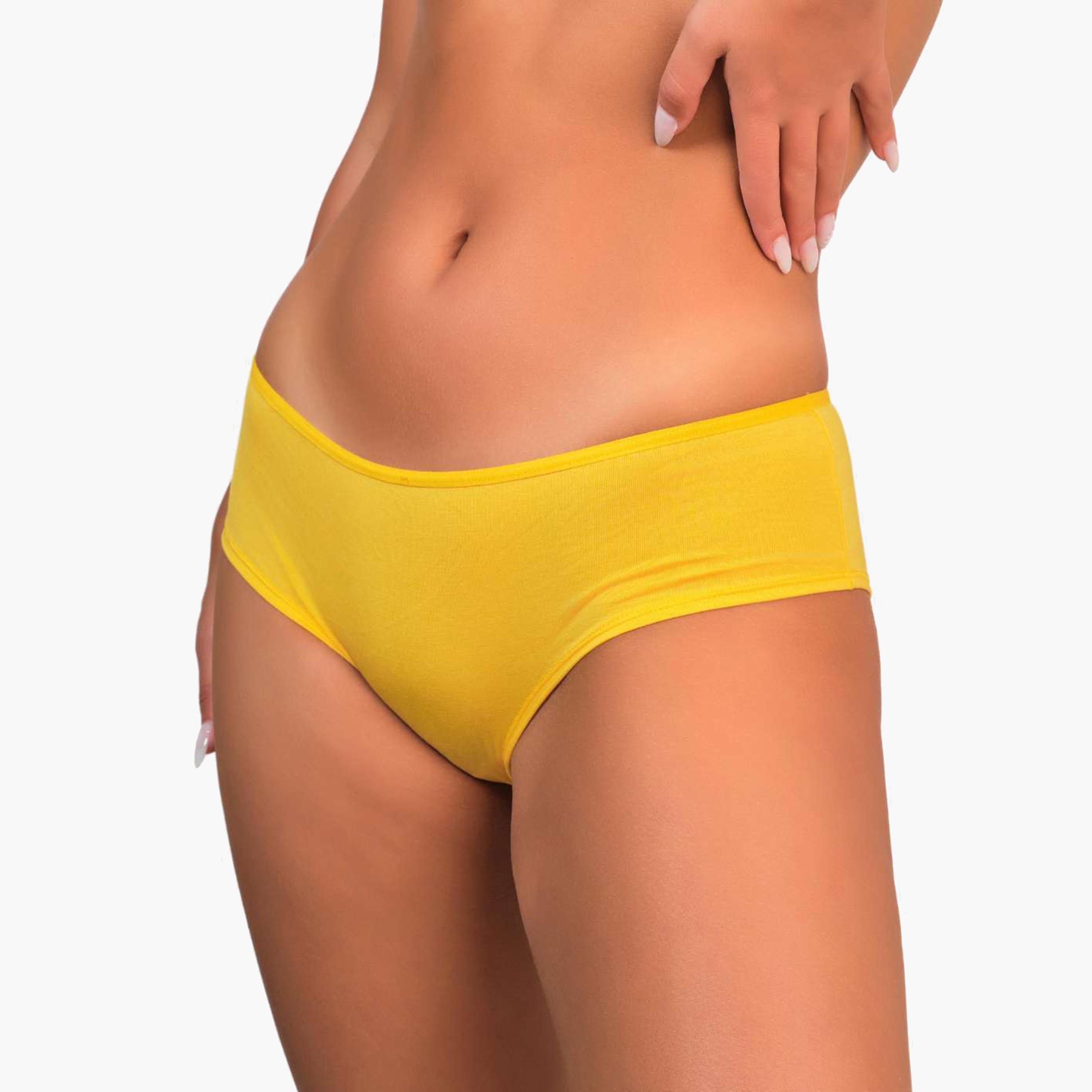 La Senza Trendy Yellow Full Coverage Women's Hipster Panties-women-clothing-lingerie-panties-image-2