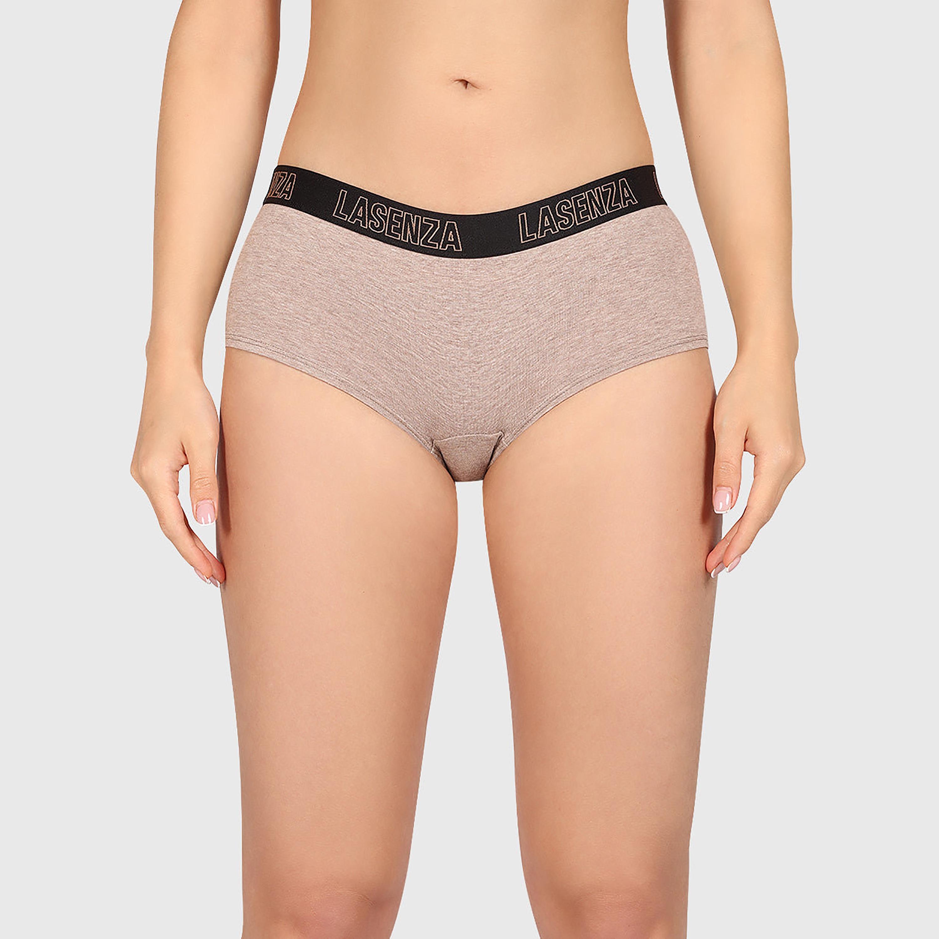 ملابس داخلية نسائية بوي شورت تغطية كاملة هيذر رمادي من لا سينزا-women-clothing-lingerie-panties-image-10