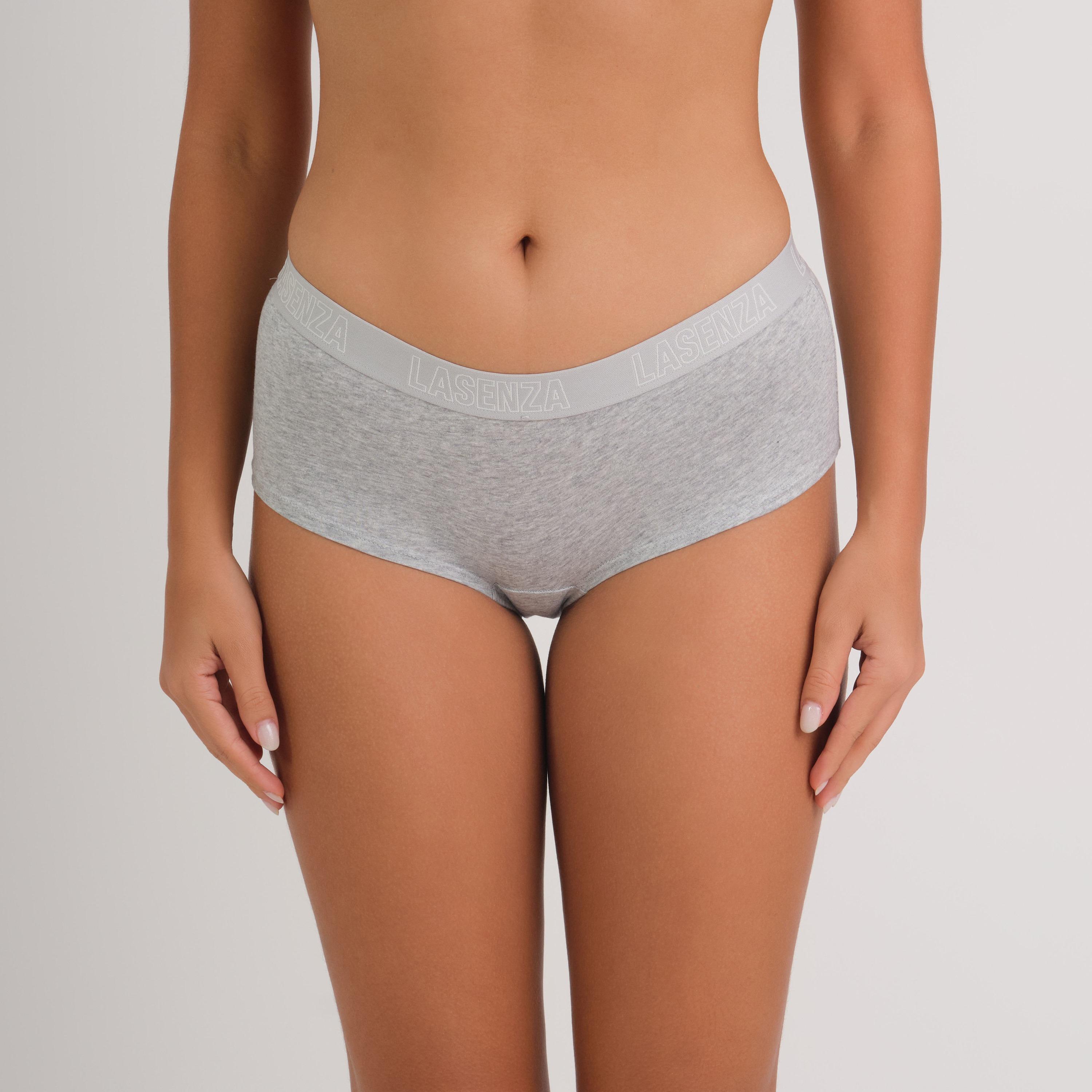 ملابس داخلية نسائية بوي شورت تغطية كاملة هيذر رمادي من لا سينزا-women-clothing-lingerie-panties-image-1