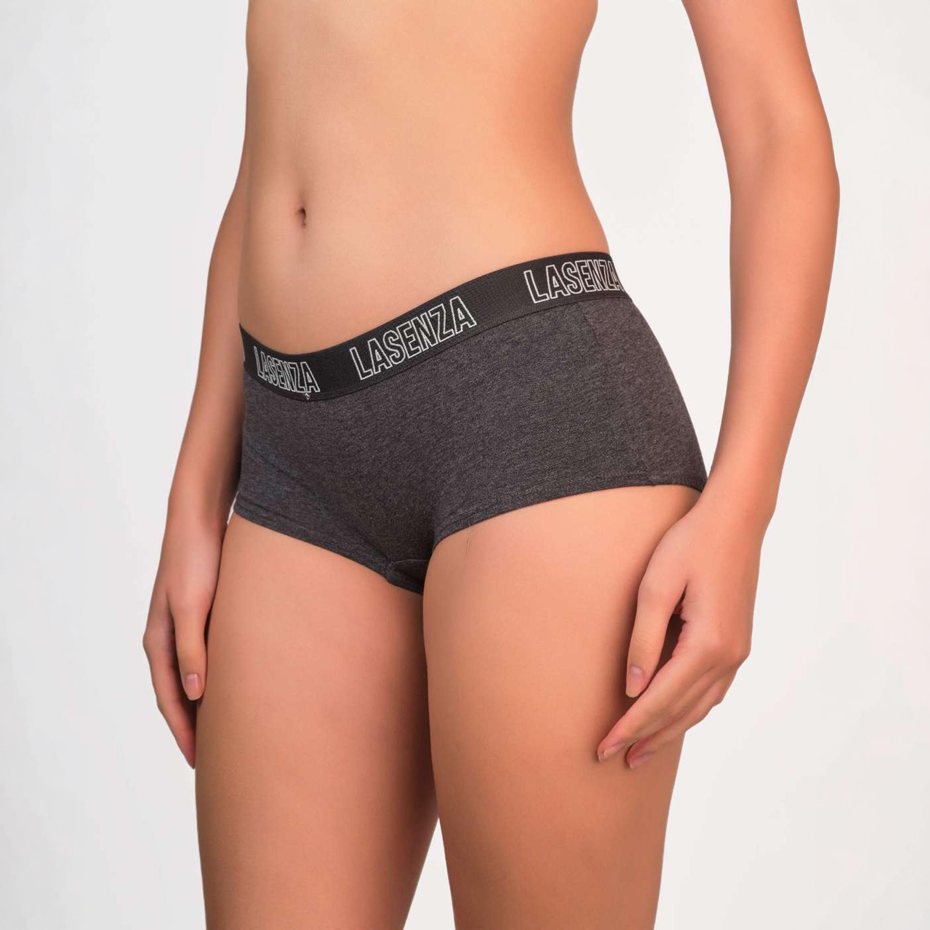 La Senza Grey Heather Full Coverage Women's Boyshort Panties-women-clothing-lingerie-panties-image-2