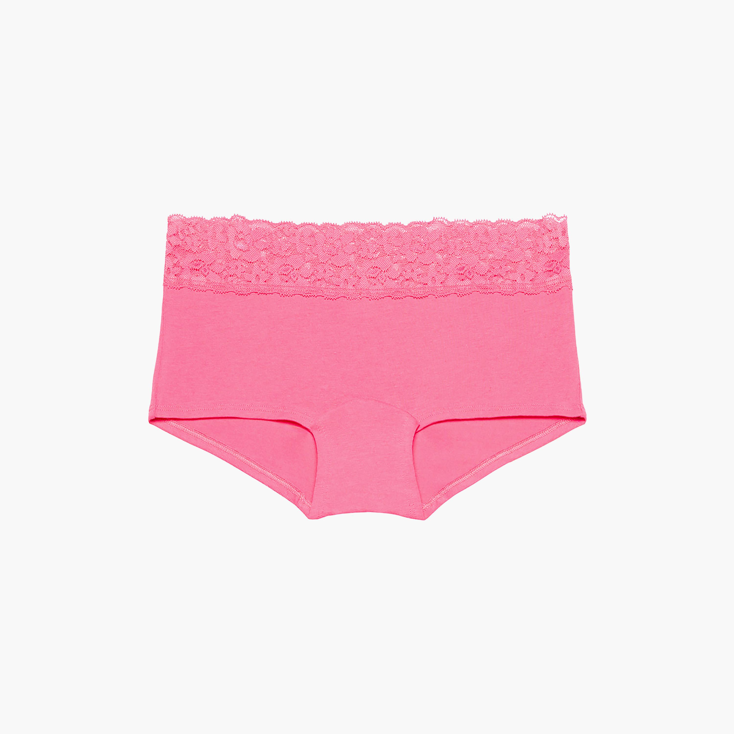 سروال داخلي نسائي "بوي شورت" تغطية كاملة "تريند ريمكس" - وردي من لا سنزا-women-clothing-lingerie-panties-image-4