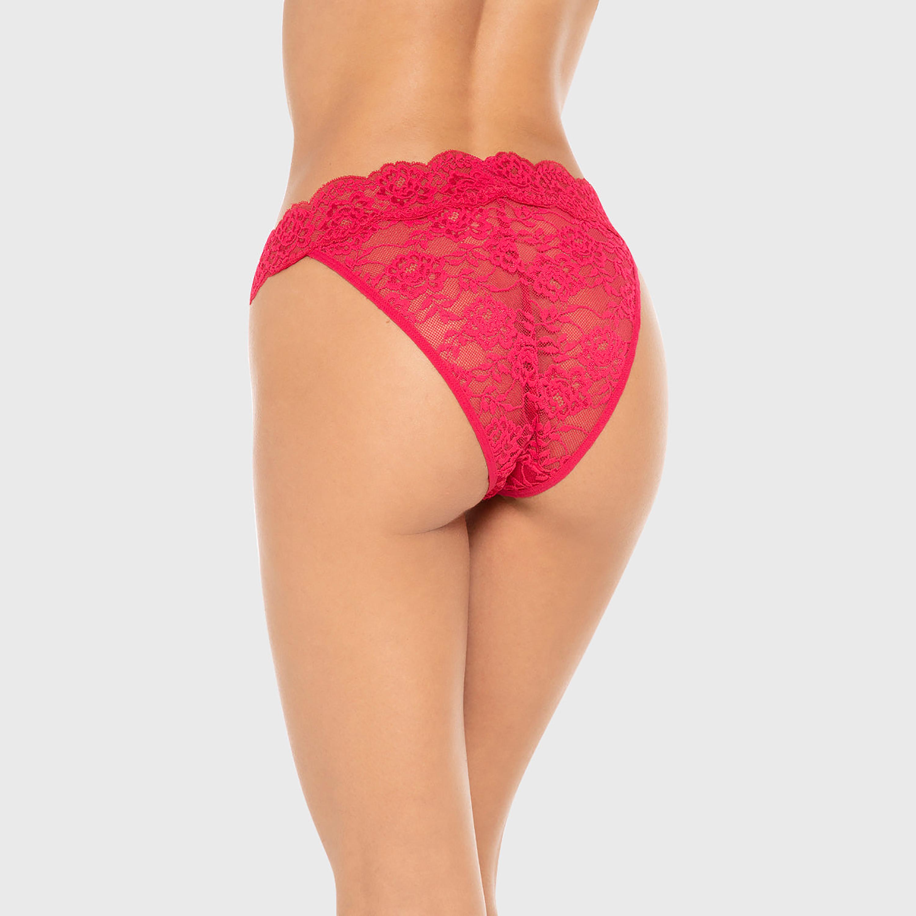 La Senza Remix Lace Medium Coverage Women's Bikini Panty-women-clothing-lingerie-panties-image-3