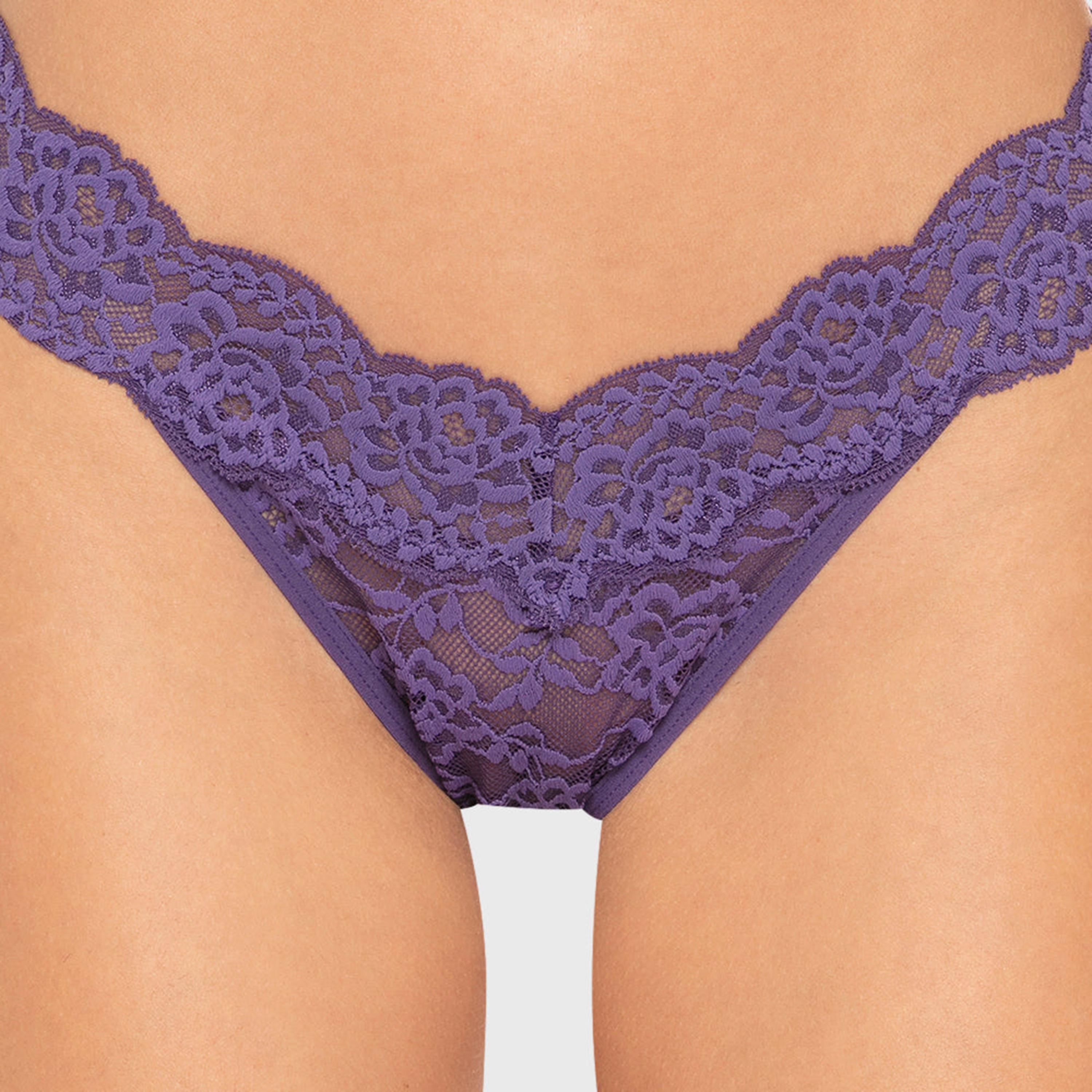 ملابس داخلية بيكيني نسائي دانتيل بتغطية متوسطة ريمكس من لا سينزا-women-clothing-lingerie-panties-image-4