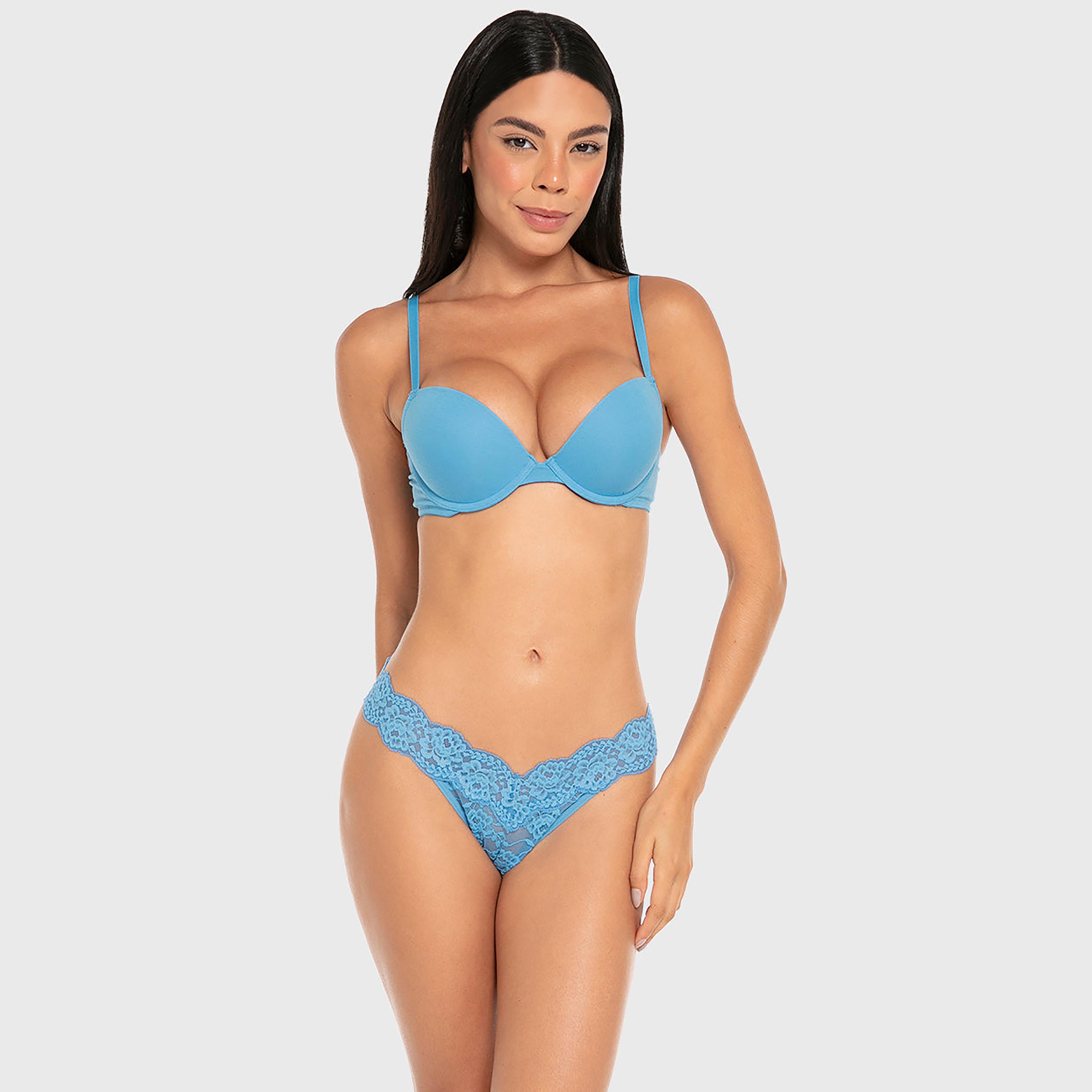 La Senza Remix Lace Medium Coverage Women's Bikini Panty-women-clothing-lingerie-panties-image-2