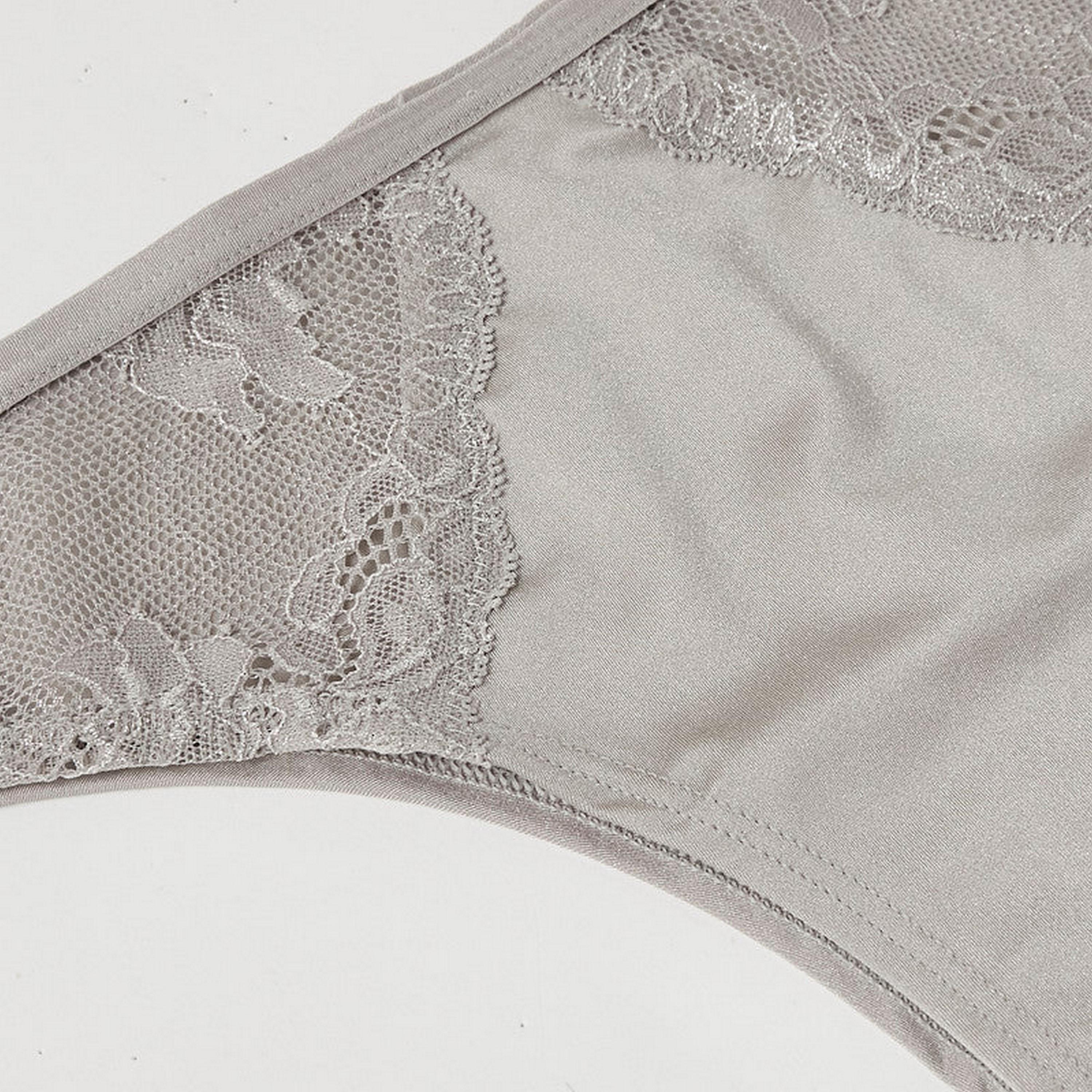 La Senza Medium Coverage Sexy Grey Women's Cheeky Panties-women-clothing-lingerie-panties-image-4