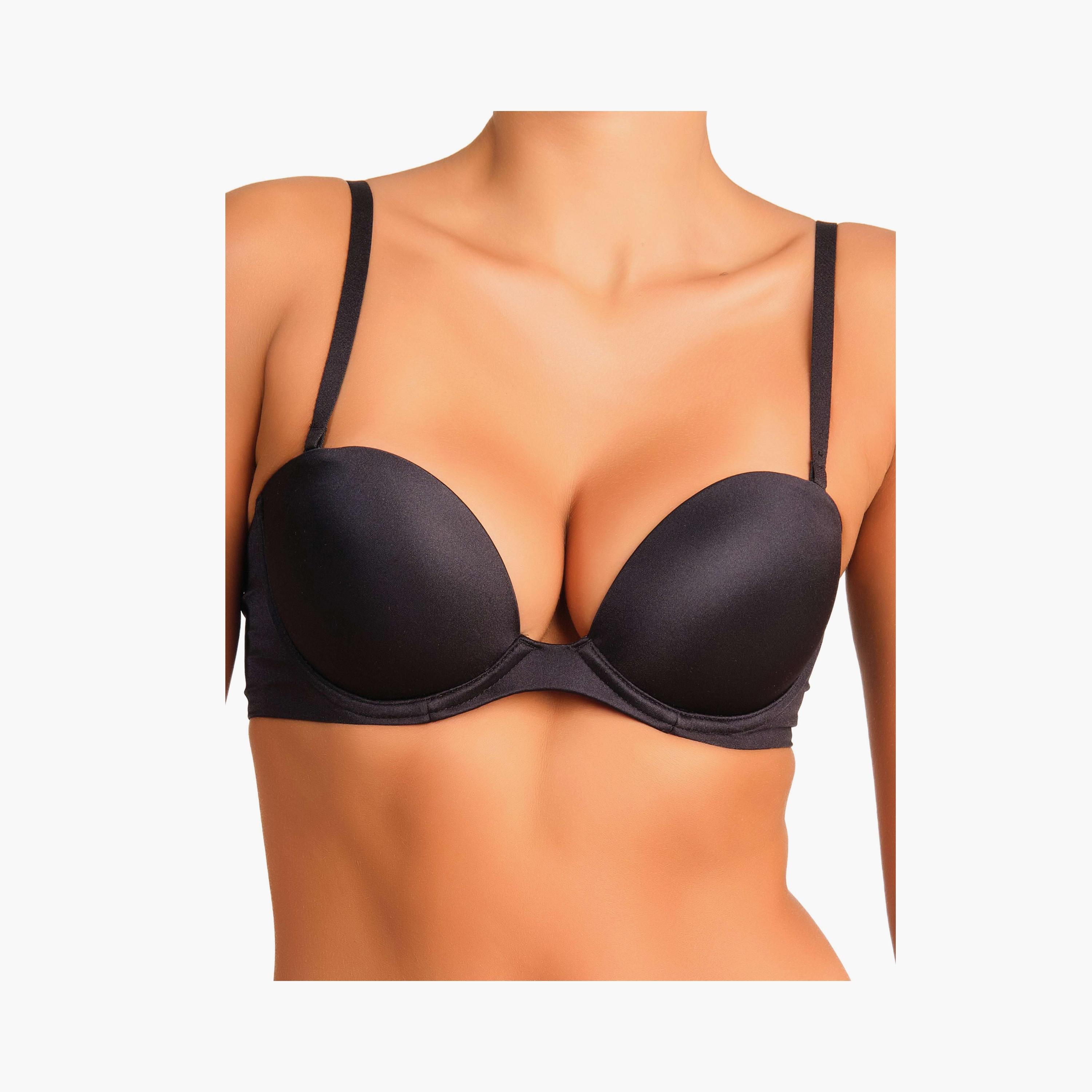 La Senza Wired High Support Padded Women's Double Push-Up Plunge Bra-women-clothing-lingerie-bras-image-1