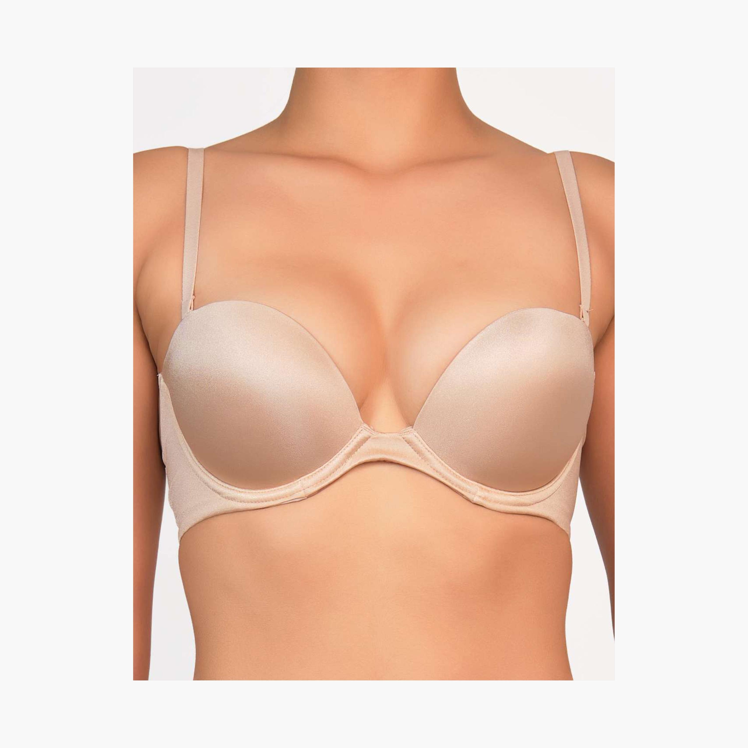 حمالة صدر نسائية بسلك ودعم عالي ومبطنة بتصميم دبل بوش-أب بلانج من لا سنزا-women-clothing-lingerie-bras-image-5
