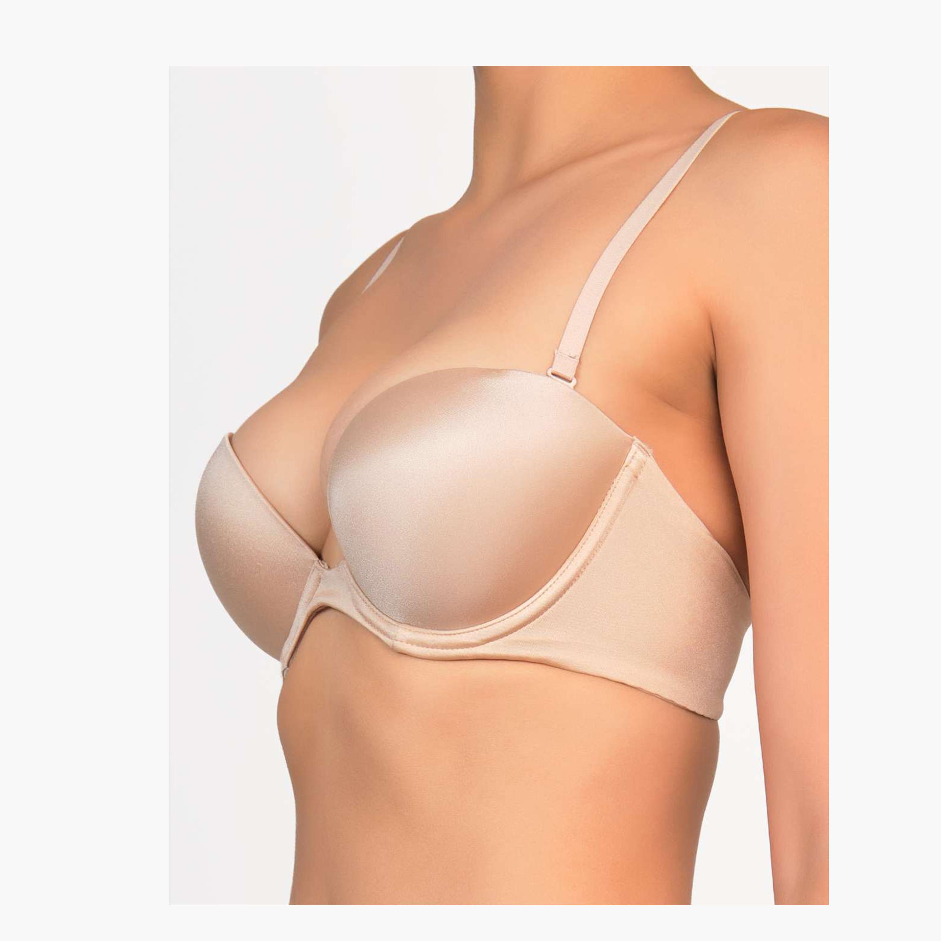 حمالة صدر نسائية بسلك ودعم عالي ومبطنة بتصميم دبل بوش-أب بلانج من لا سنزا-women-clothing-lingerie-bras-image-6