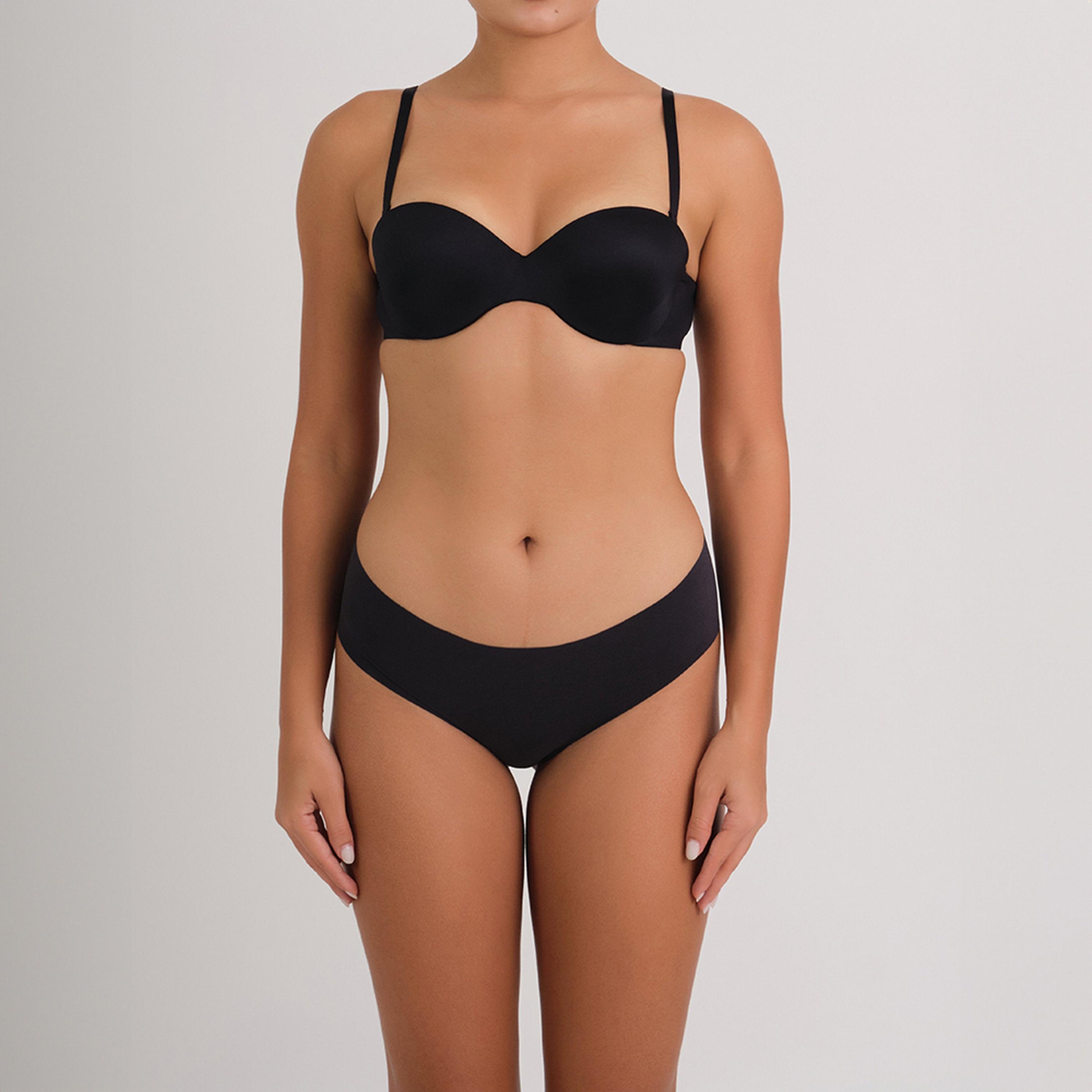 حمالة صدر غاطسة سلكية بدعم متوسط ومبطنة بدون حمالات للنساء من لا سينزا-women-clothing-lingerie-bras-image-2
