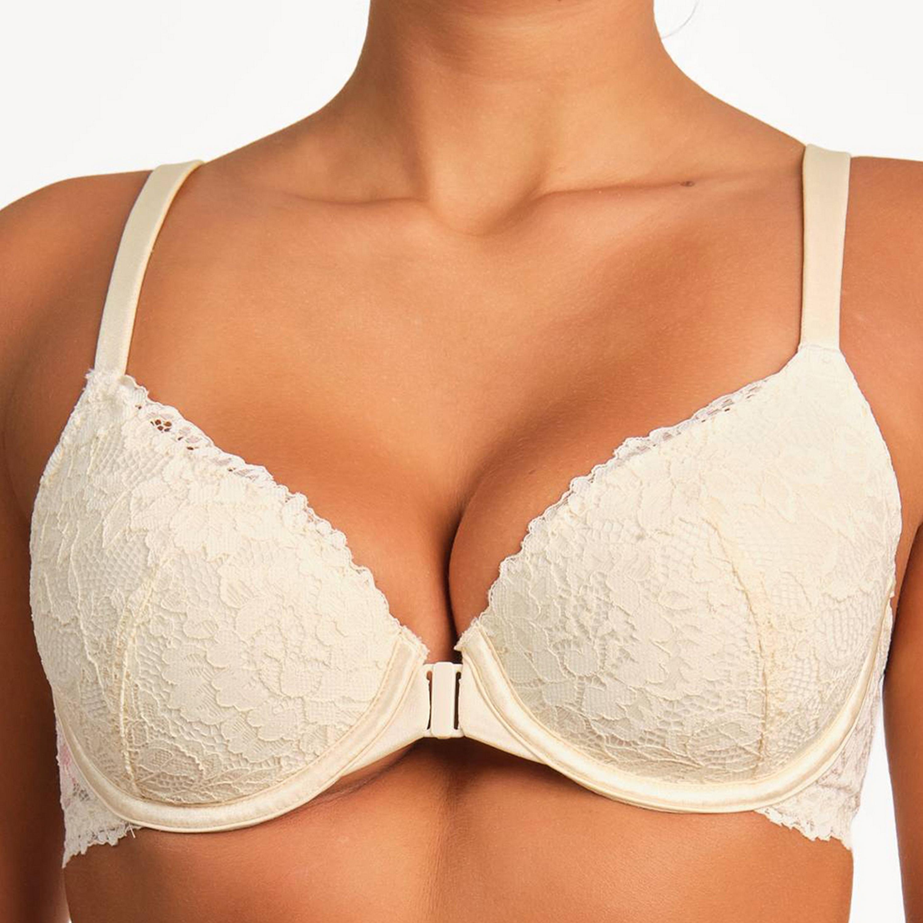 La Senza Sexy Cream Wired Medium Support Lightly Padded Women's Push-Up Bra-women-clothing-lingerie-bras-image-2