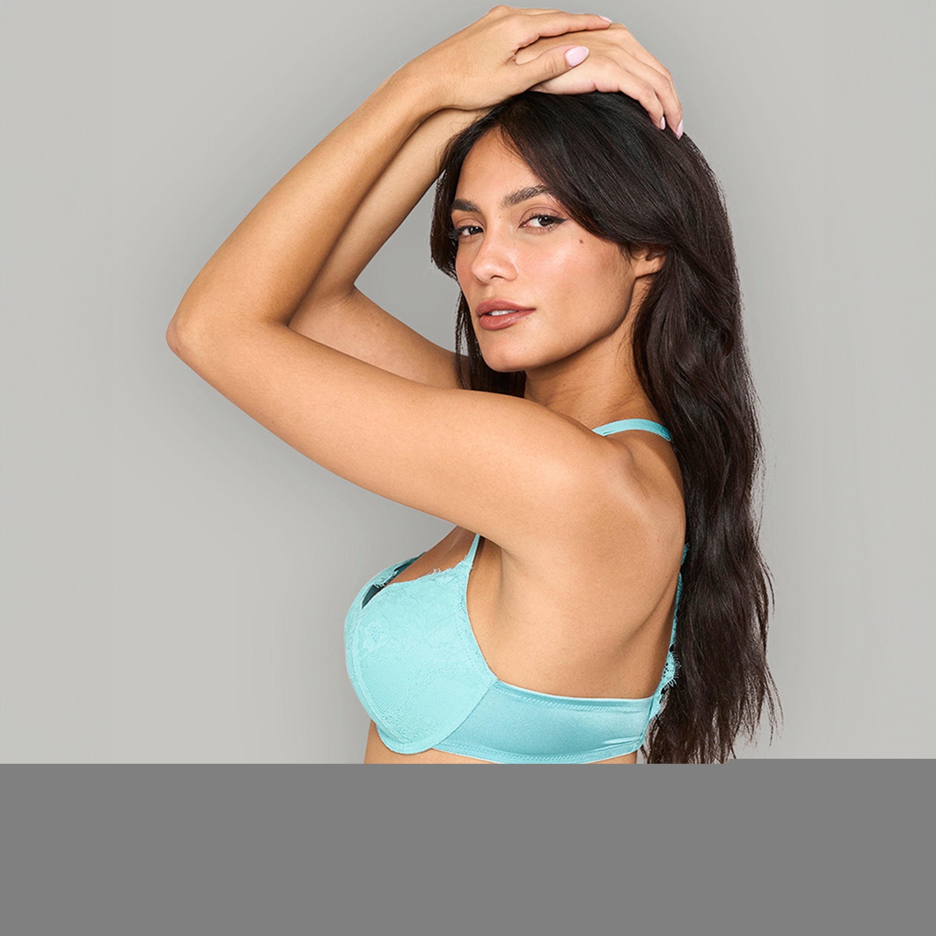 حمالة صدر بلانج نسائية بدعم مزدوج متوسط بسلك من الدانتيل "هيلو شوجر" من لا سينزا-women-clothing-lingerie-bras-image-3