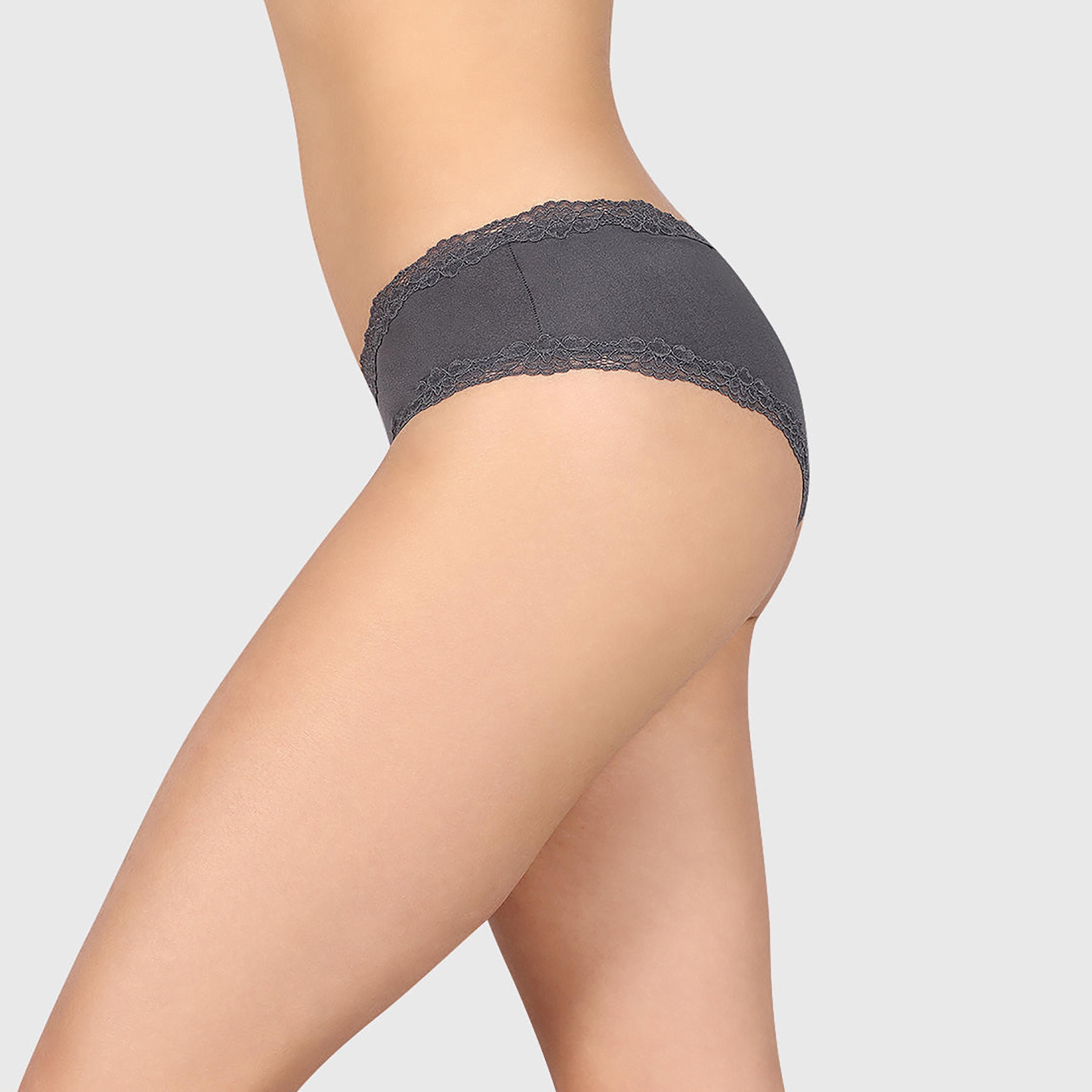 ملابس داخلية نسائية تشيكي تغطية متوسطة دانتيل مايكرو مثير أحمر داكن من لا سينزا-women-clothing-lingerie-panties-image-16