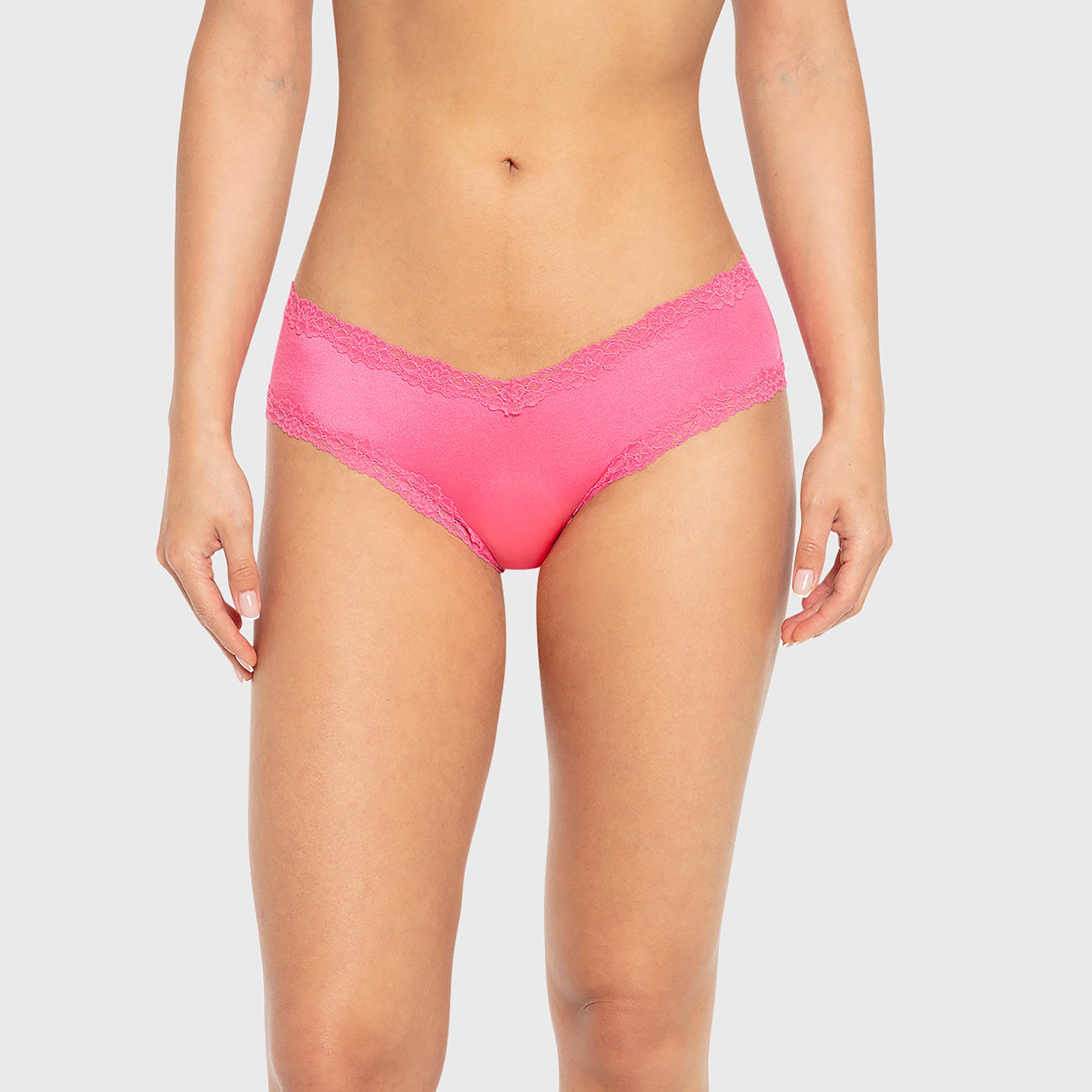 ملابس داخلية نسائية تشيكي تغطية متوسطة دانتيل مايكرو مثير أحمر داكن من لا سينزا-women-clothing-lingerie-panties-image-19