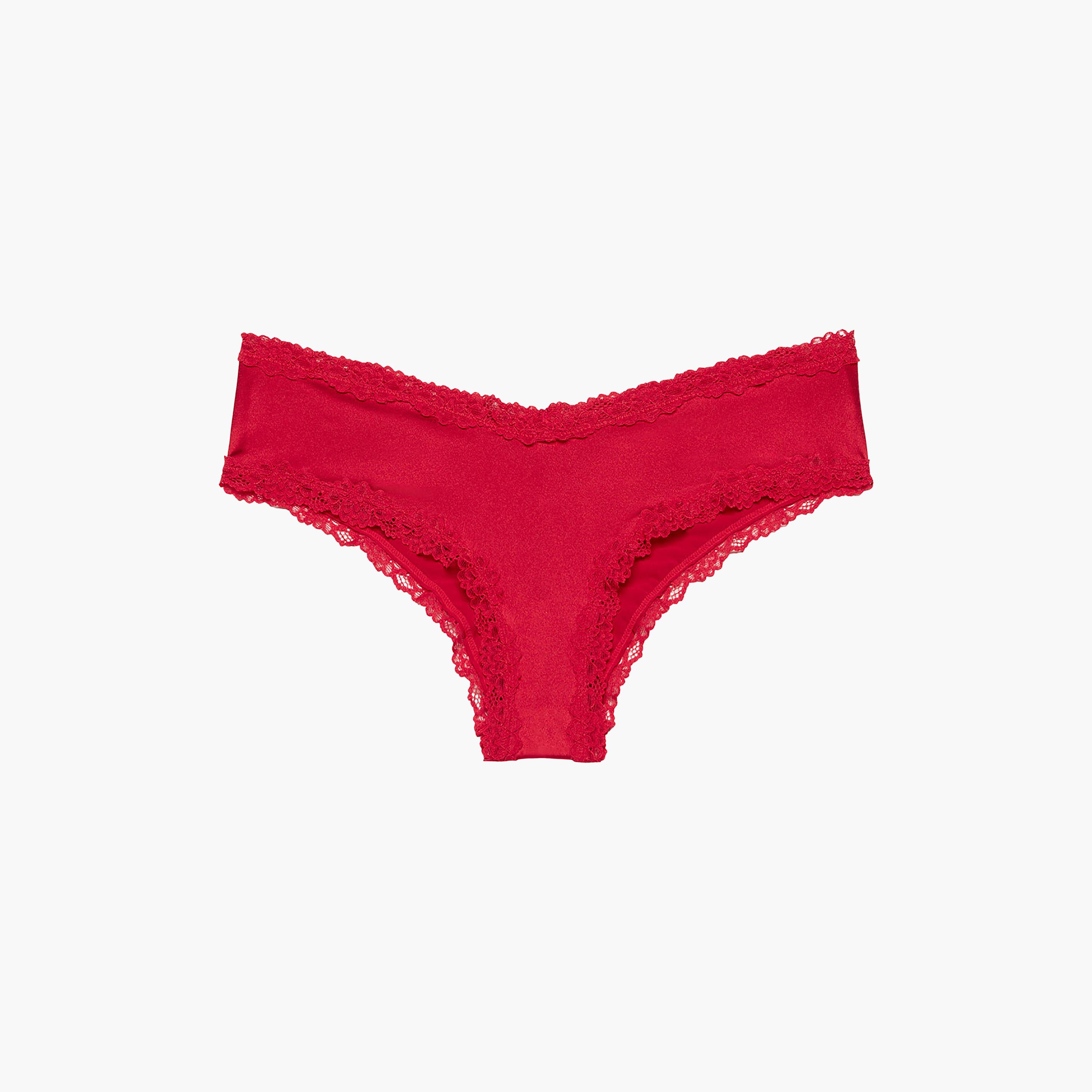 ملابس داخلية نسائية تشيكي تغطية متوسطة دانتيل مايكرو مثير أحمر داكن من لا سينزا-women-clothing-lingerie-panties-image-8