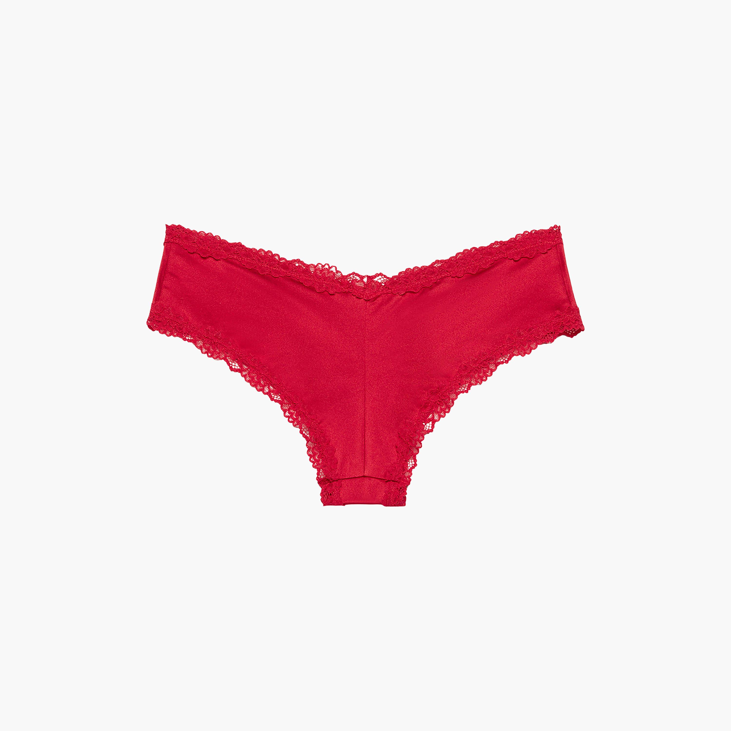 ملابس داخلية نسائية تشيكي تغطية متوسطة دانتيل مايكرو مثير أحمر داكن من لا سينزا-women-clothing-lingerie-panties-image-9