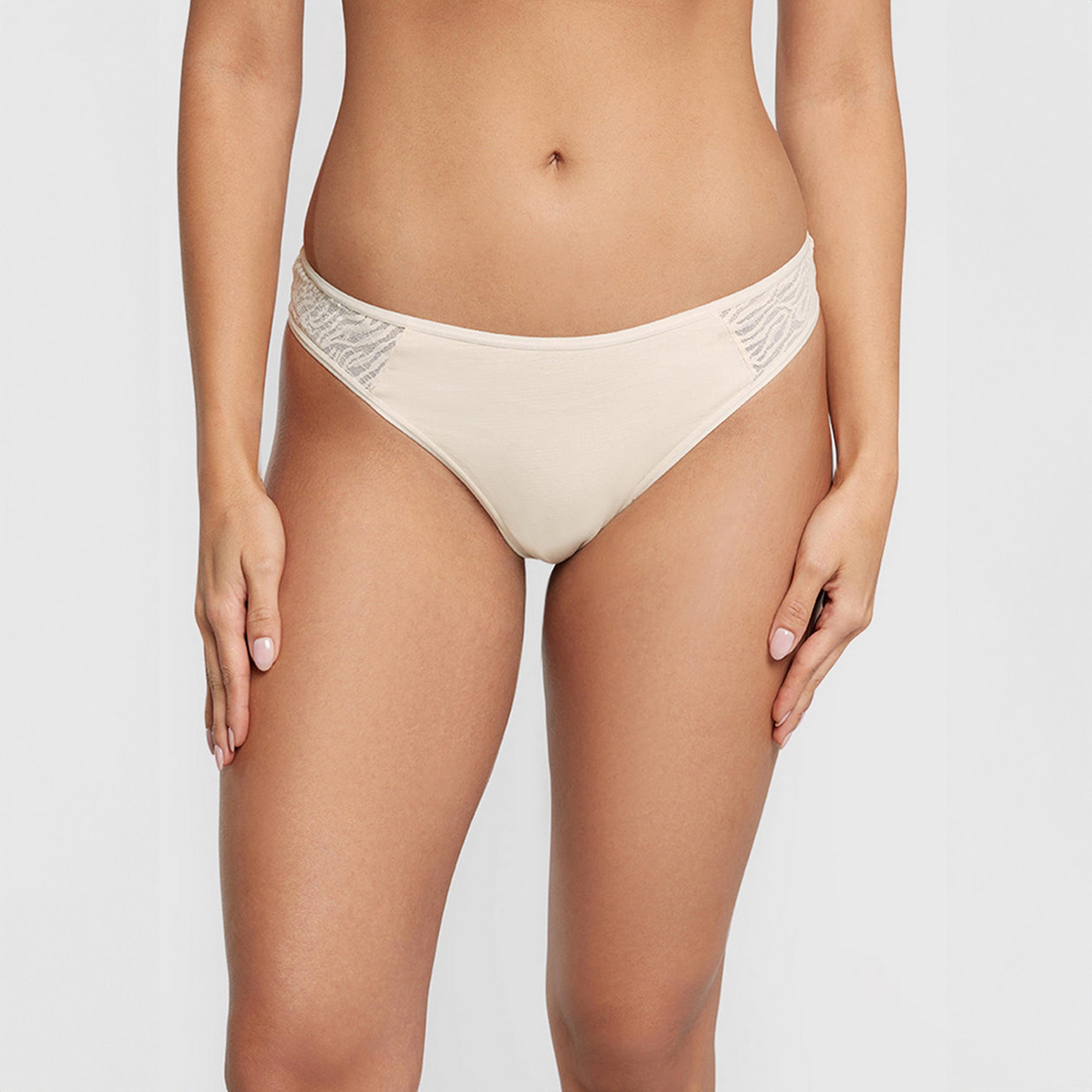 ثونغ نسائي دانتيل قطن بتغطية منخفضة من لا سنزا-women-clothing-lingerie-panties-image-3