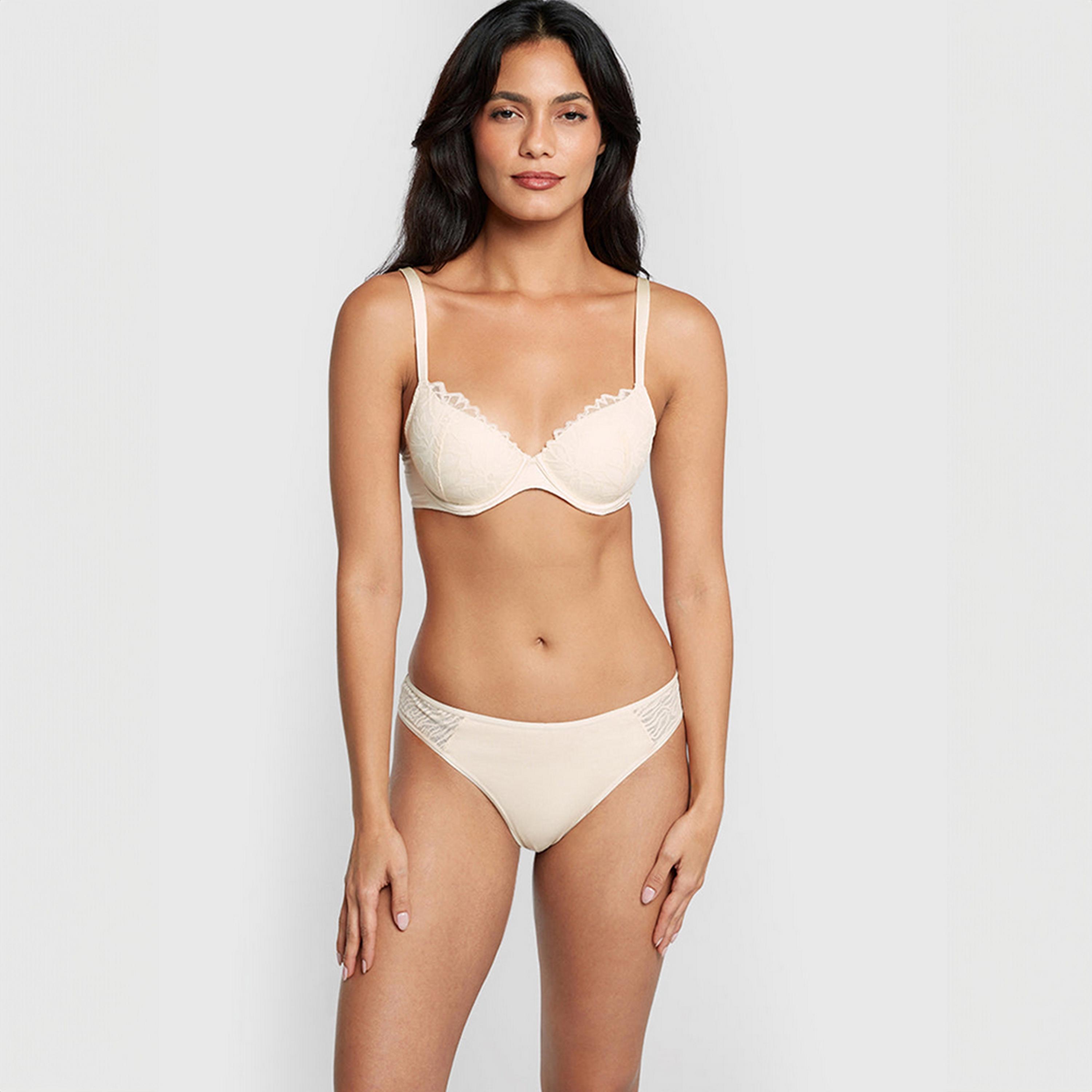 ثونغ نسائي دانتيل قطن بتغطية منخفضة من لا سنزا-women-clothing-lingerie-panties-image-4