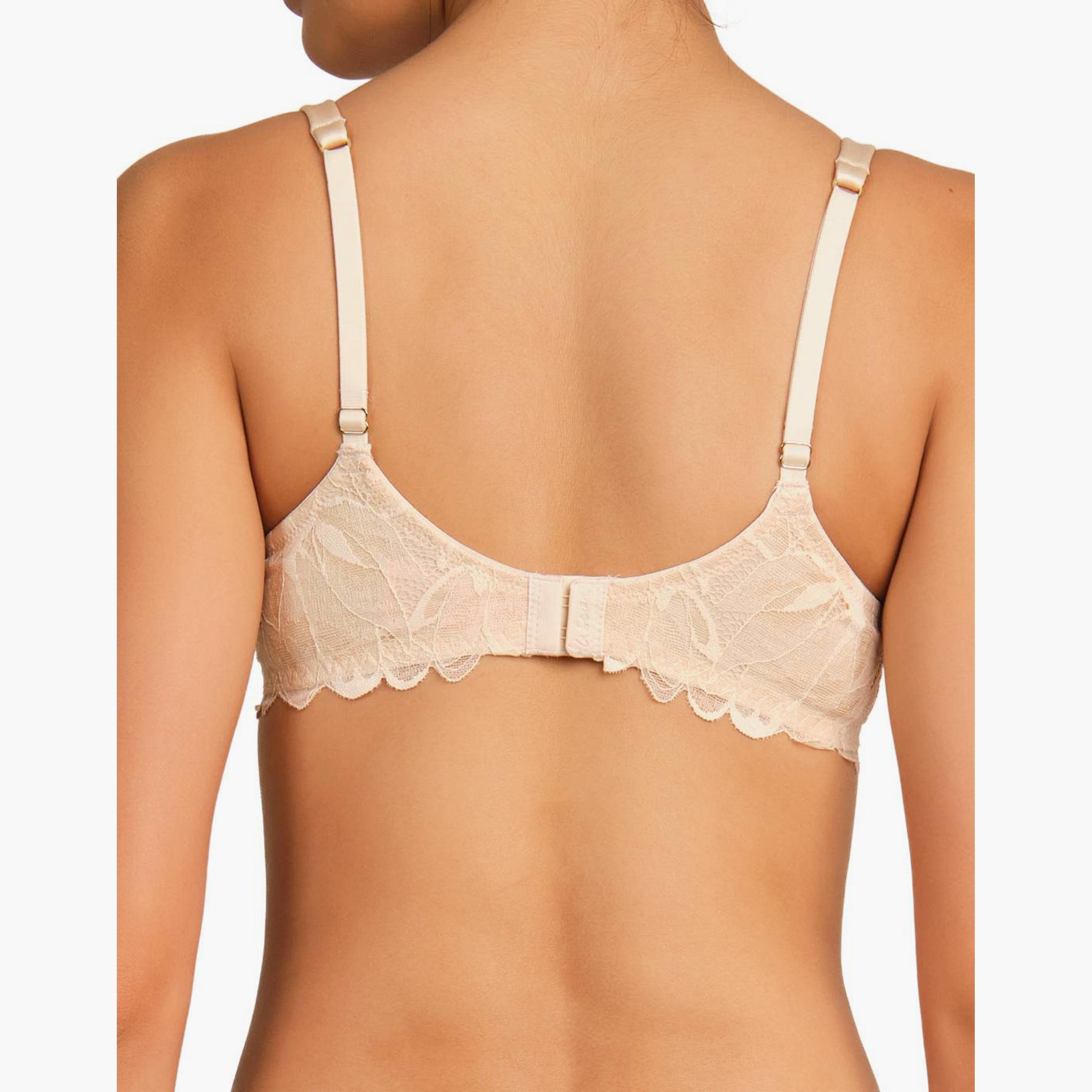La Senza Sexy Nude Lace Wired Medium Support Lightly Lined Women's Balconette Bra-women-clothing-lingerie-bras-image-3