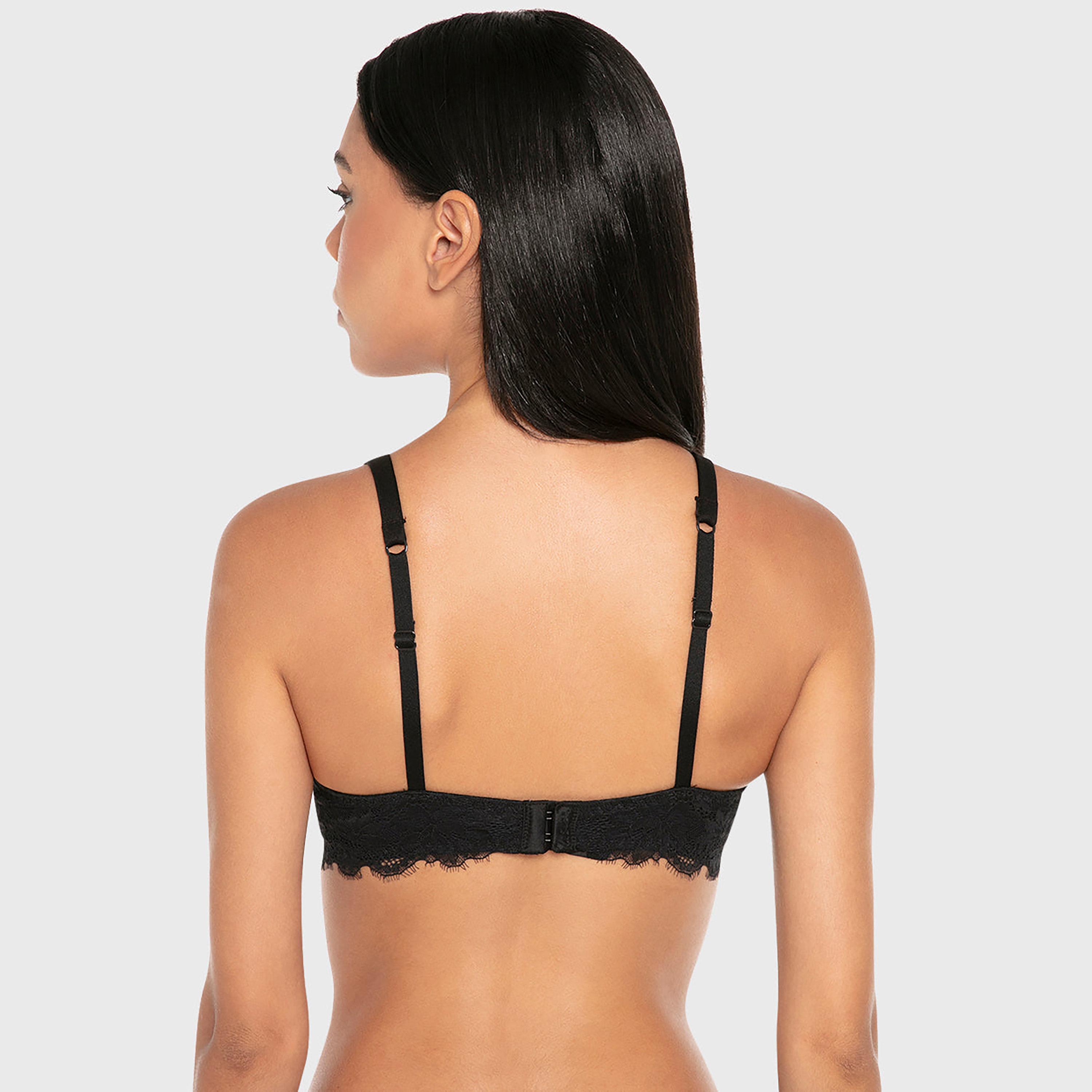 La Senza So Luxe Black Lace Wired Medium Support Lightly Lined Women's Push-Up Bra-women-clothing-lingerie-bras-image-4