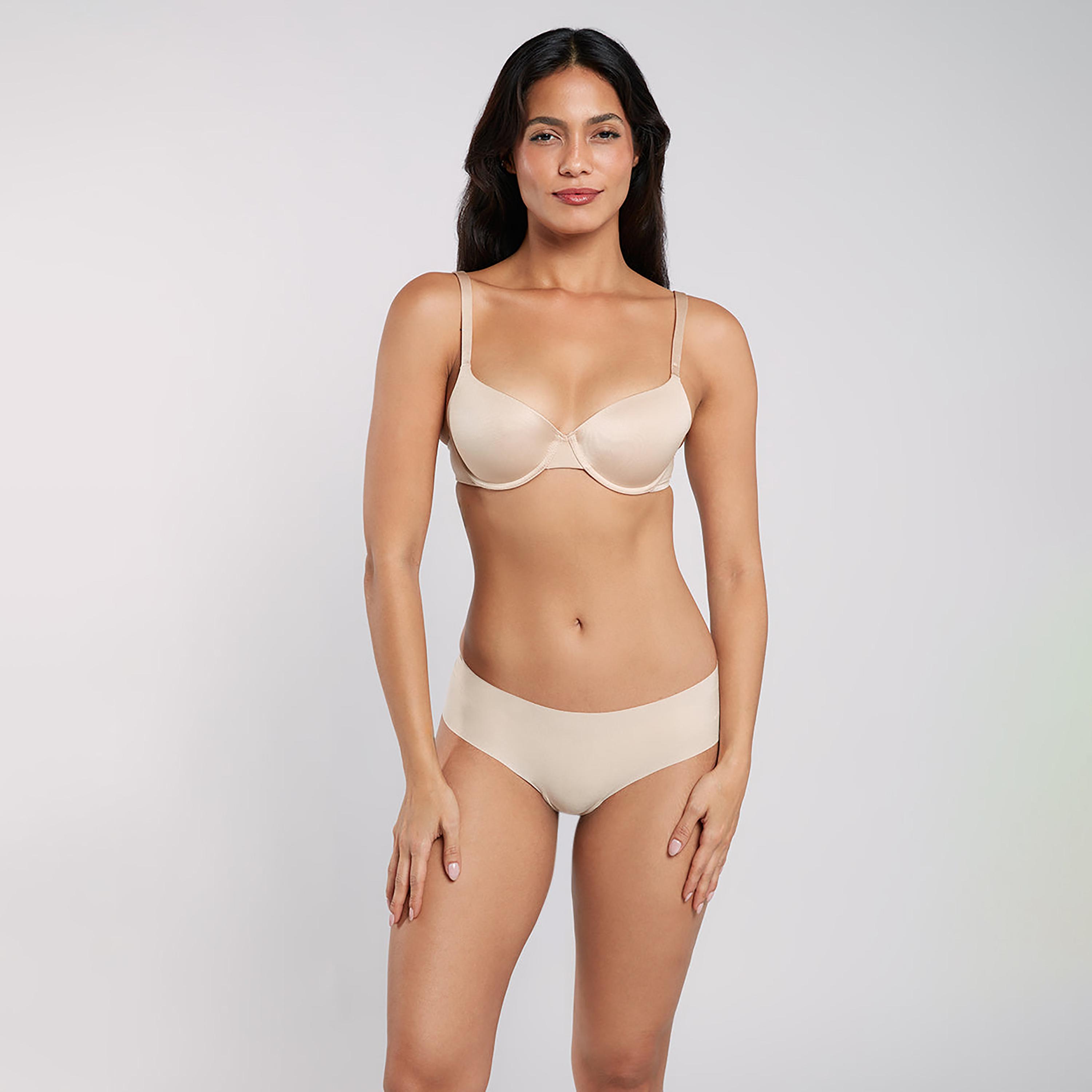 La Senza Nude Micro Wired Medium Support Padded Women's Demi Bra-women-clothing-lingerie-bras-image-3