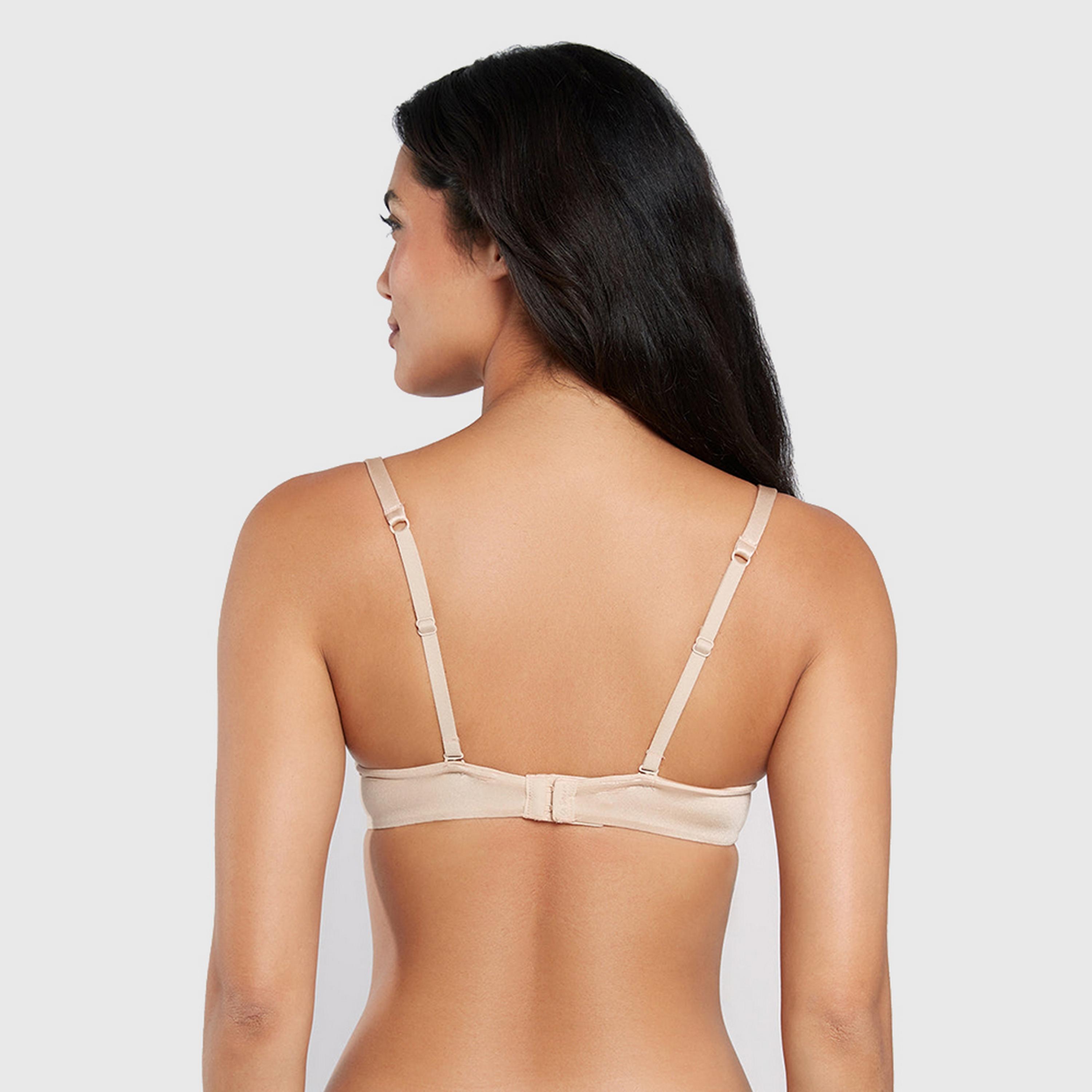حمالة صدر نسائية تي شيرت بأسلاك وداعمة متوسطة ومبطنة بشكل خفيف وواضحة من لا سنزا-women-clothing-lingerie-bras-image-4