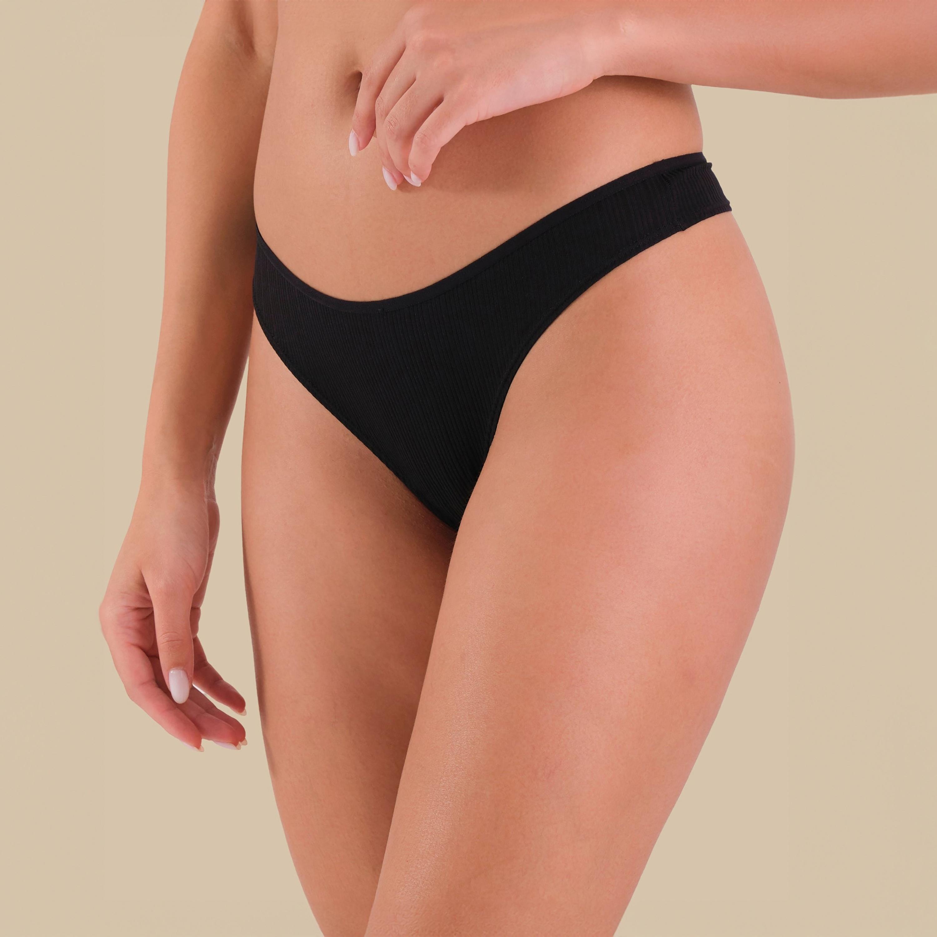 سروال داخلي نسائي ثونغ بتغطية منخفضة شبه شفاف ترندي من "ريميكس" من لا سينزا-women-clothing-lingerie-panties-image-1