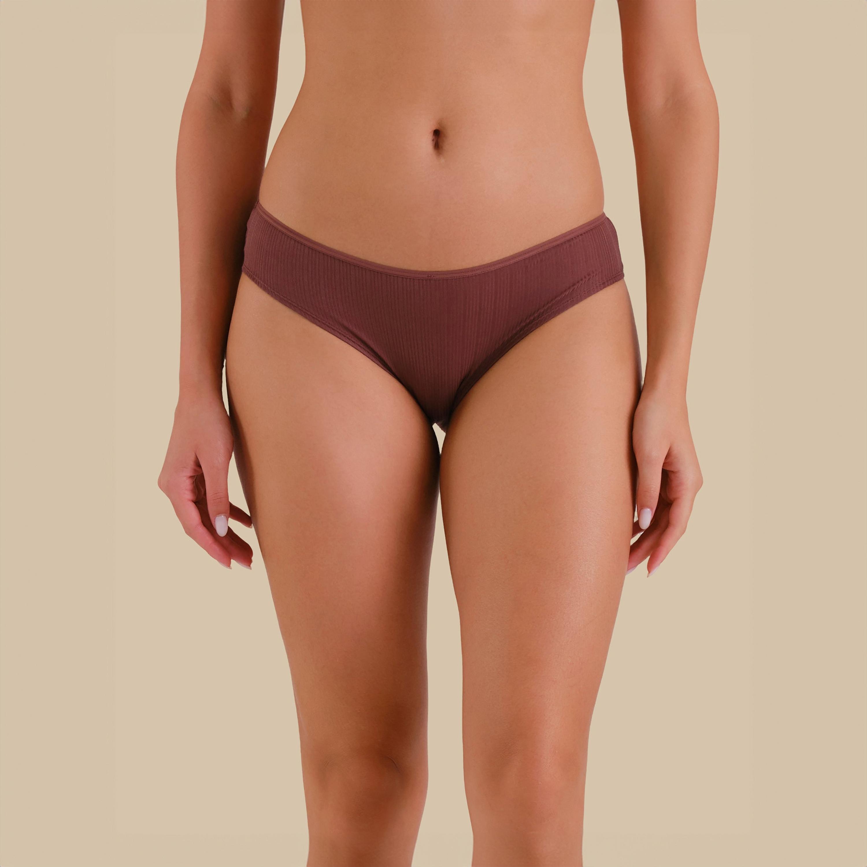 سروال داخلي نسائي هيبيستر بتغطية كاملة مضلع شبه شفاف أساسي من لا سينزا-women-clothing-lingerie-panties-image-4