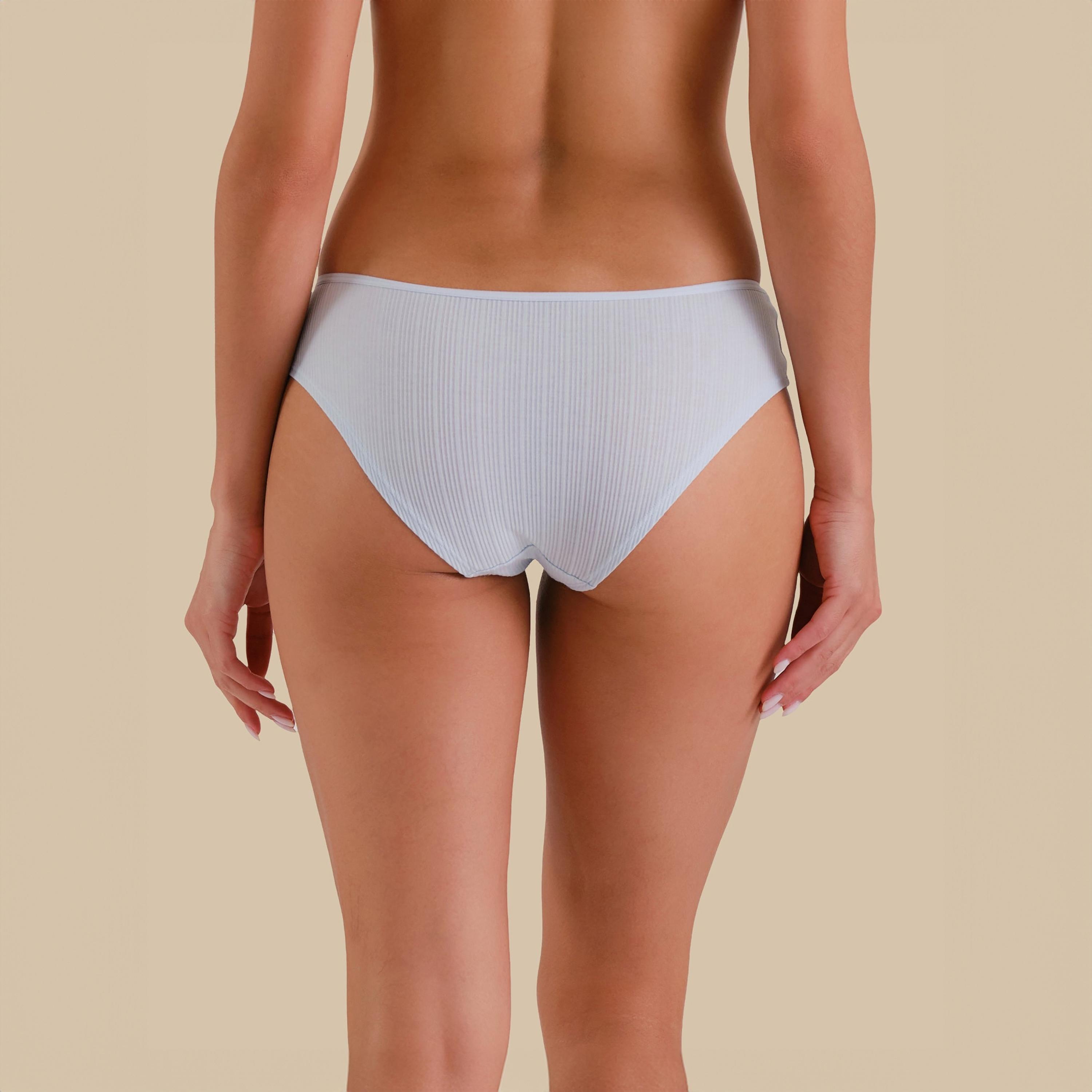 سروال داخلي نسائي هيبيستر بتغطية كاملة مضلع شبه شفاف أساسي من لا سينزا-women-clothing-lingerie-panties-image-3