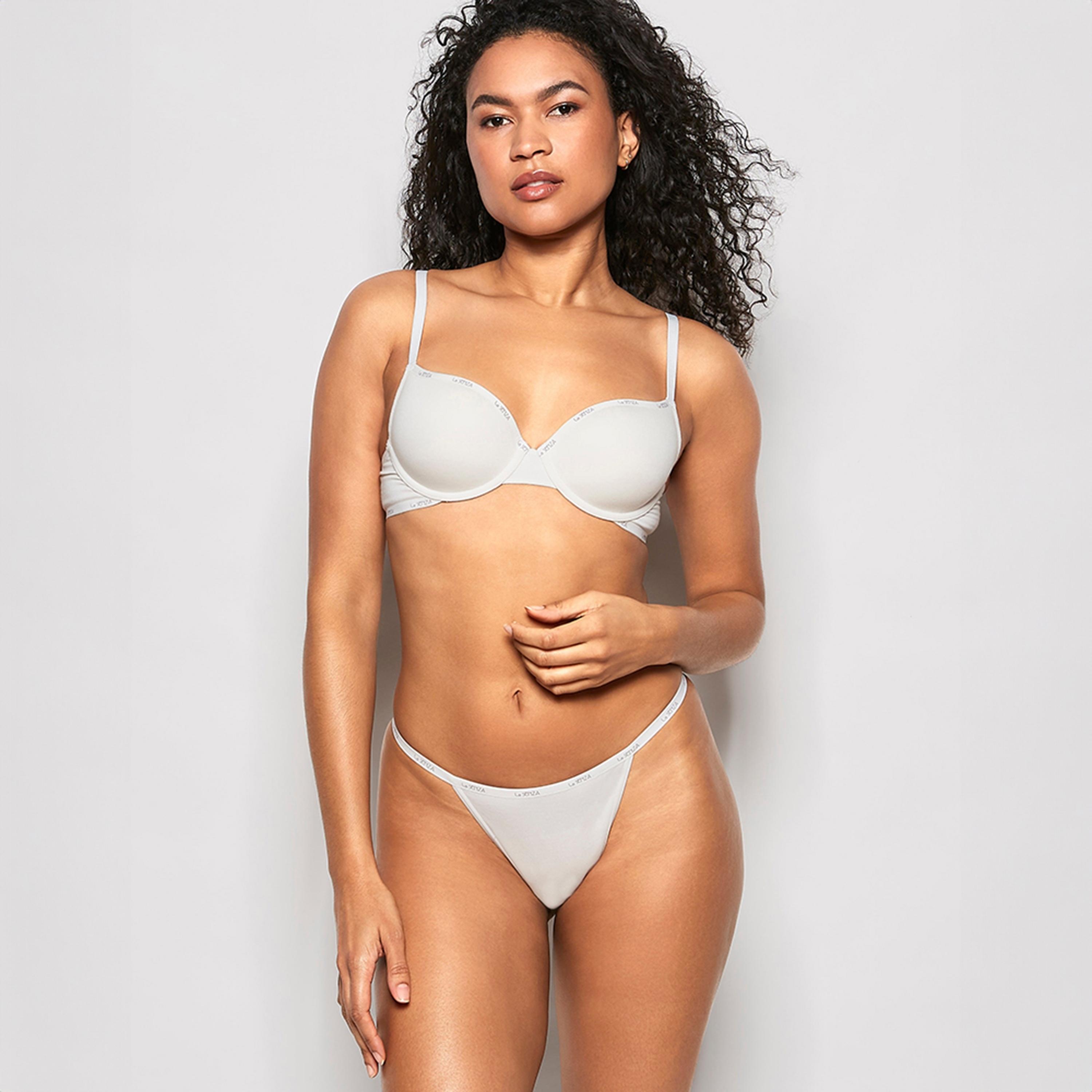 La Senza Essentials Wired Medium Support Lightly Lined Women's Demi Bra-women-clothing-lingerie-bras-image-6