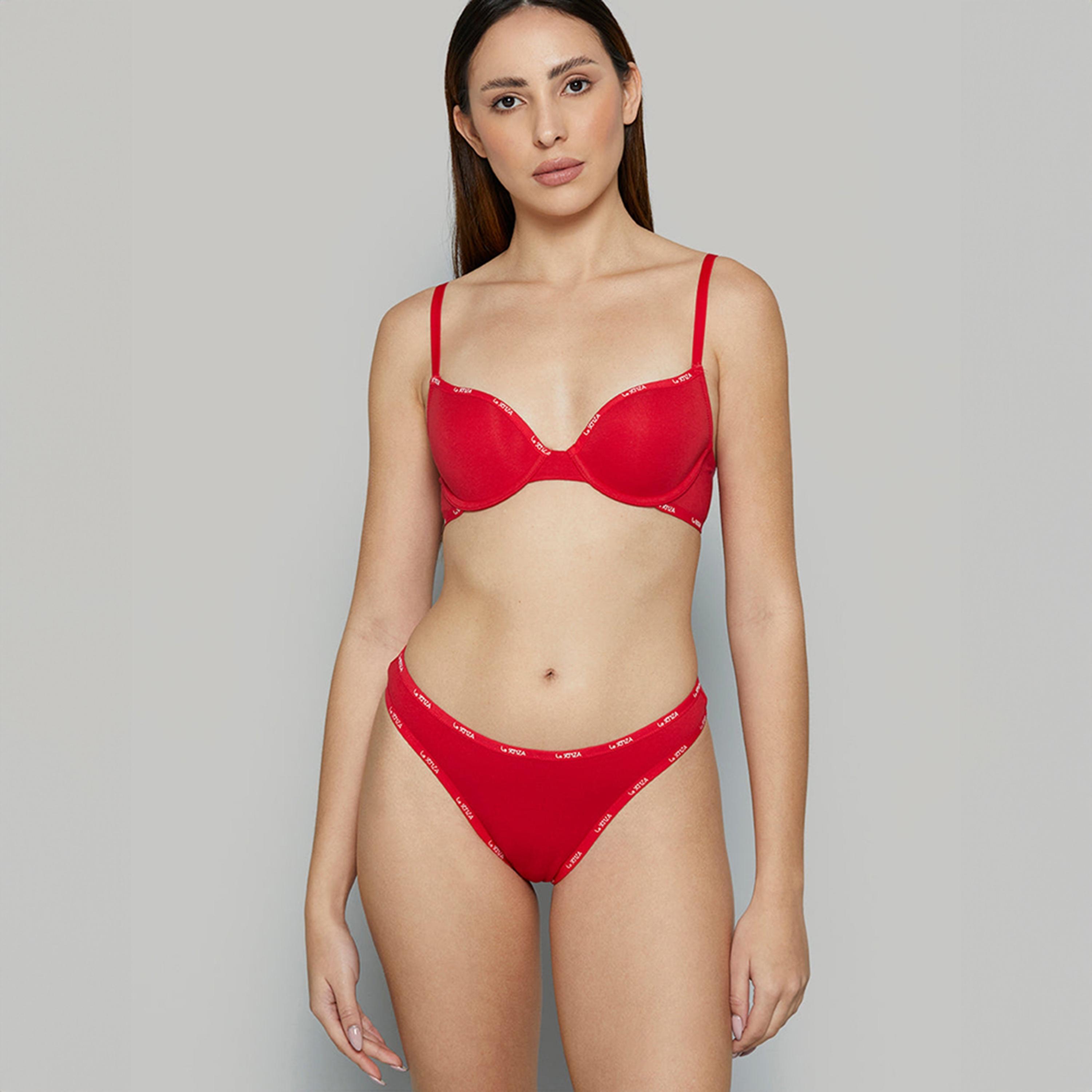 La Senza Essentials Wired Medium Support Lightly Lined Women's Demi Bra-women-clothing-lingerie-bras-image-10