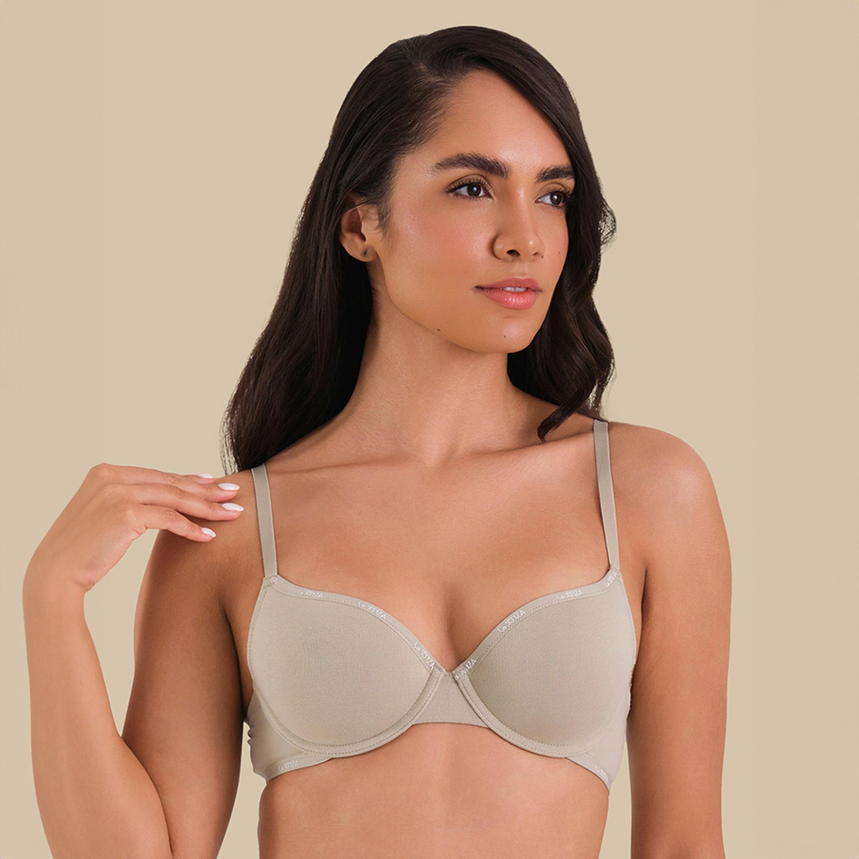 La Senza Essentials Wired Medium Support Lightly Lined Women's Demi Bra-women-clothing-lingerie-bras-image-1