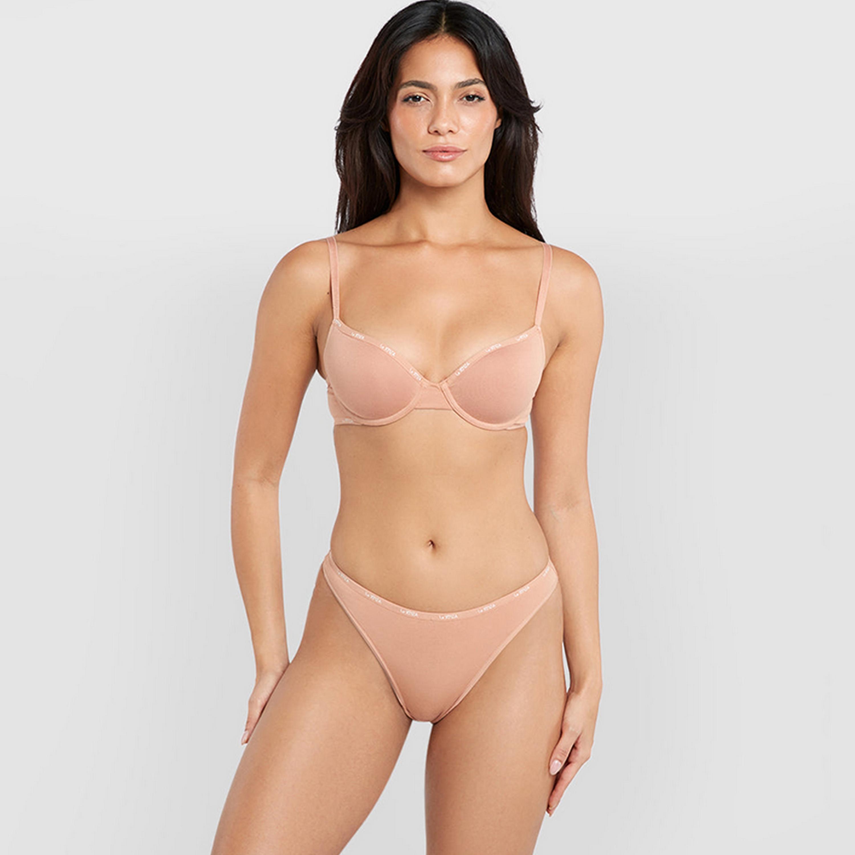 حمالة صدر نسائية ديمي بأسلاك وداعمة متوسطة ومبطنة بشكل خفيف، ريمكس من لا سنزا-women-clothing-lingerie-bras-image-3