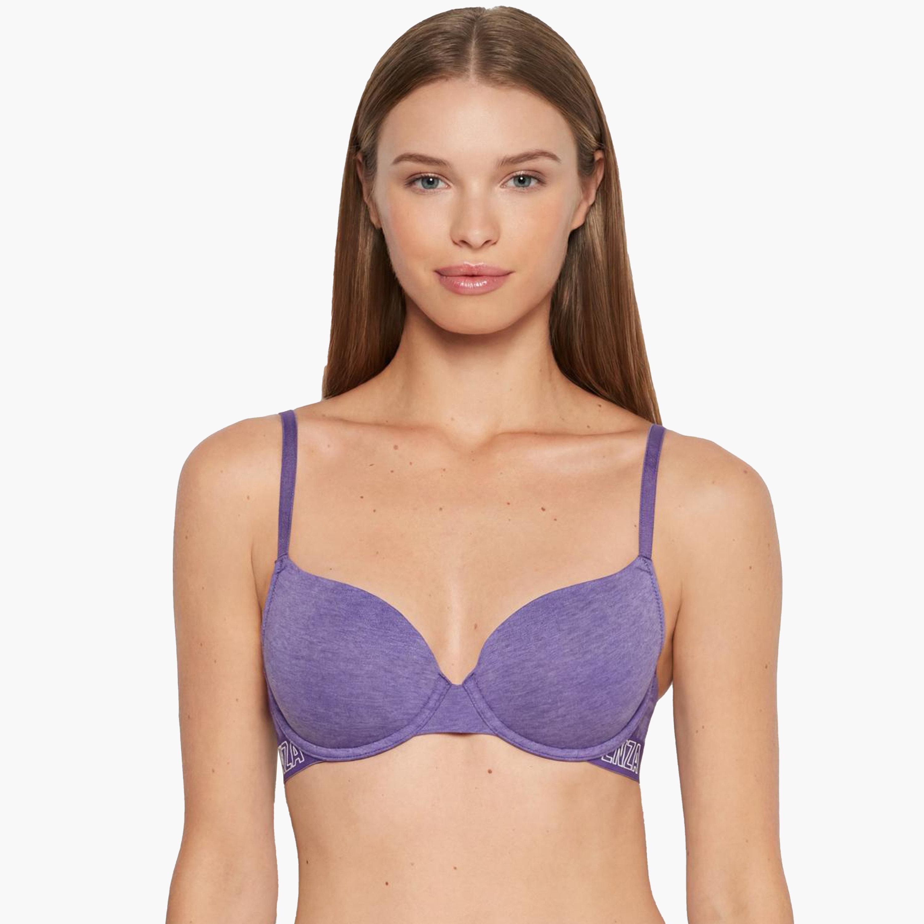 حمالة صدر نسائية "ديمي" مبطنة خفيف بسلك ودعم متوسط "تريندي ريمكس" من لا سنزا-women-clothing-lingerie-bras-image-1