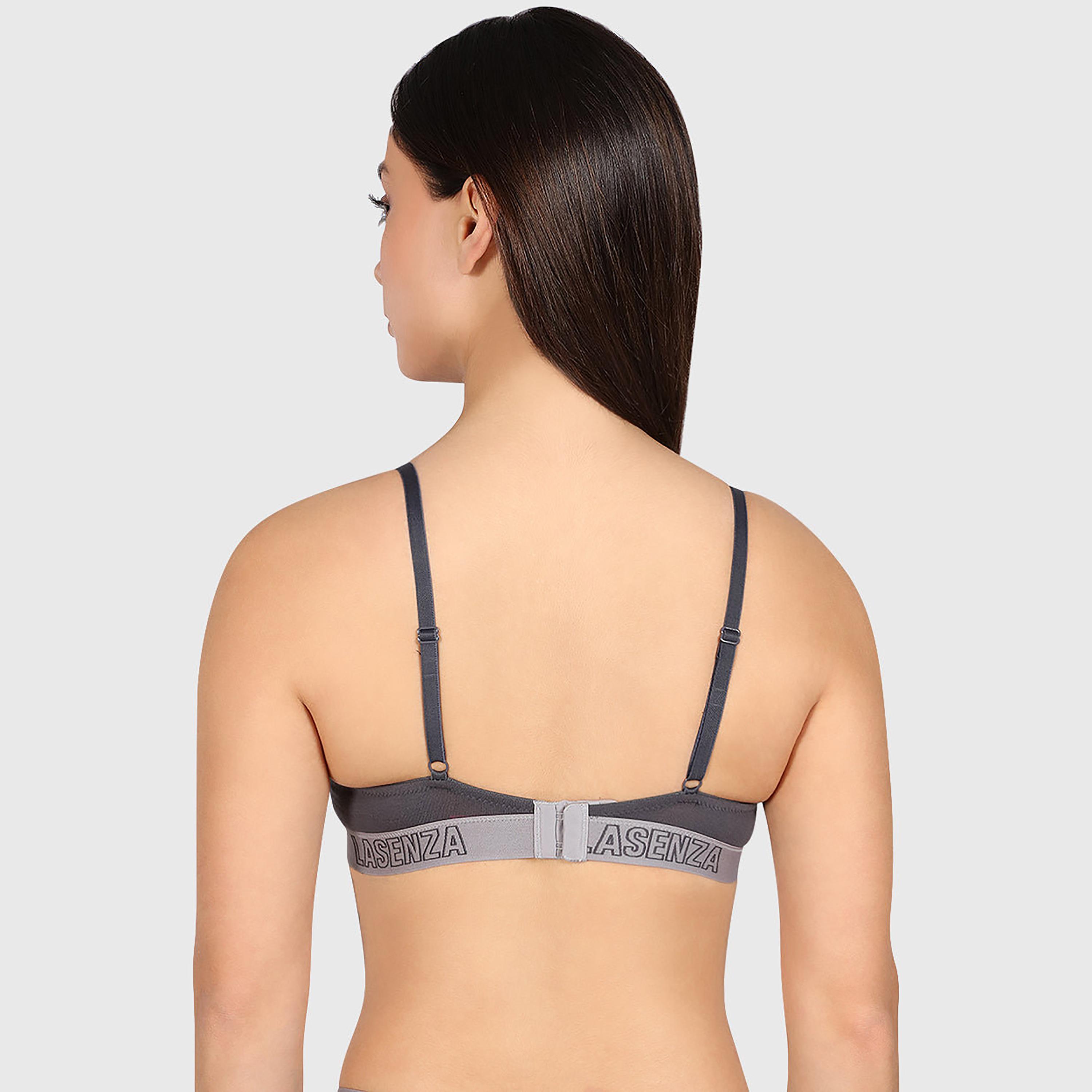 حمالة صدر نسائية نصفية مبطنة بالقطن البيج تريندي برباط ودعم متوسط من لا سينزا-women-clothing-lingerie-bras-image-8