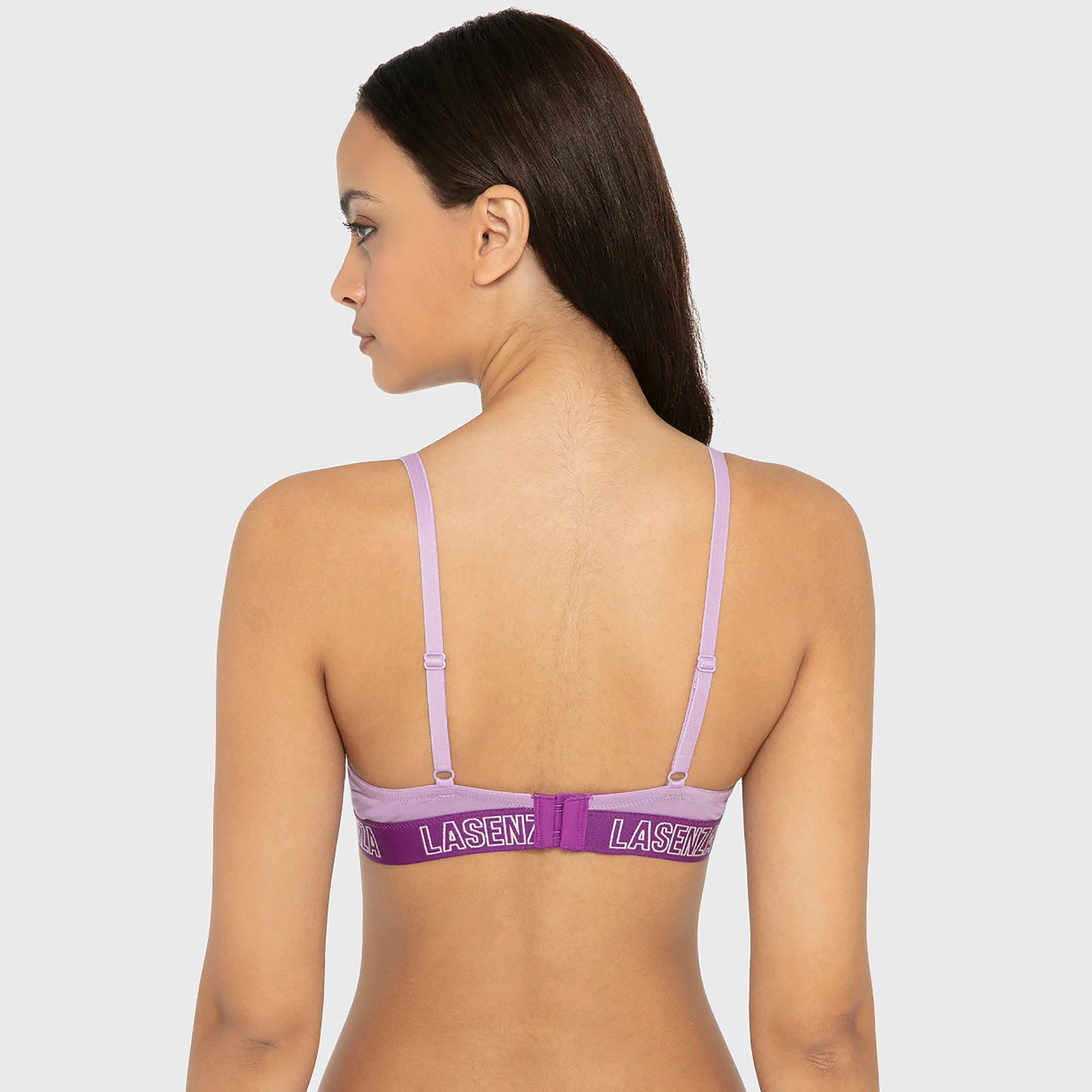 حمالة صدر نسائية نصفية مبطنة بالقطن البيج تريندي برباط ودعم متوسط من لا سينزا-women-clothing-lingerie-bras-image-15