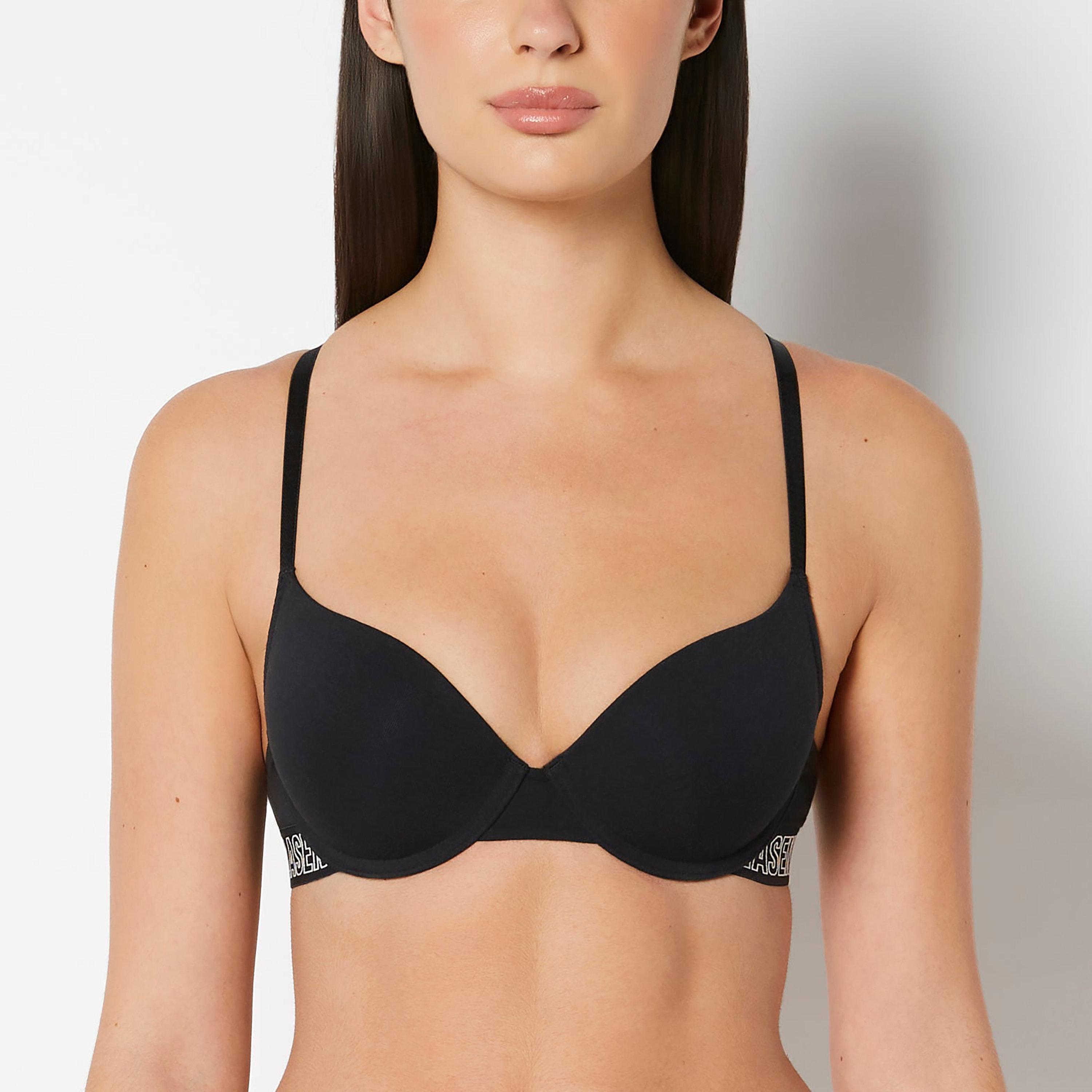 La Senza Trendy Nude Cotton Wired Medium Support Padded Women's Demi Bra-women-clothing-lingerie-bras-image-1