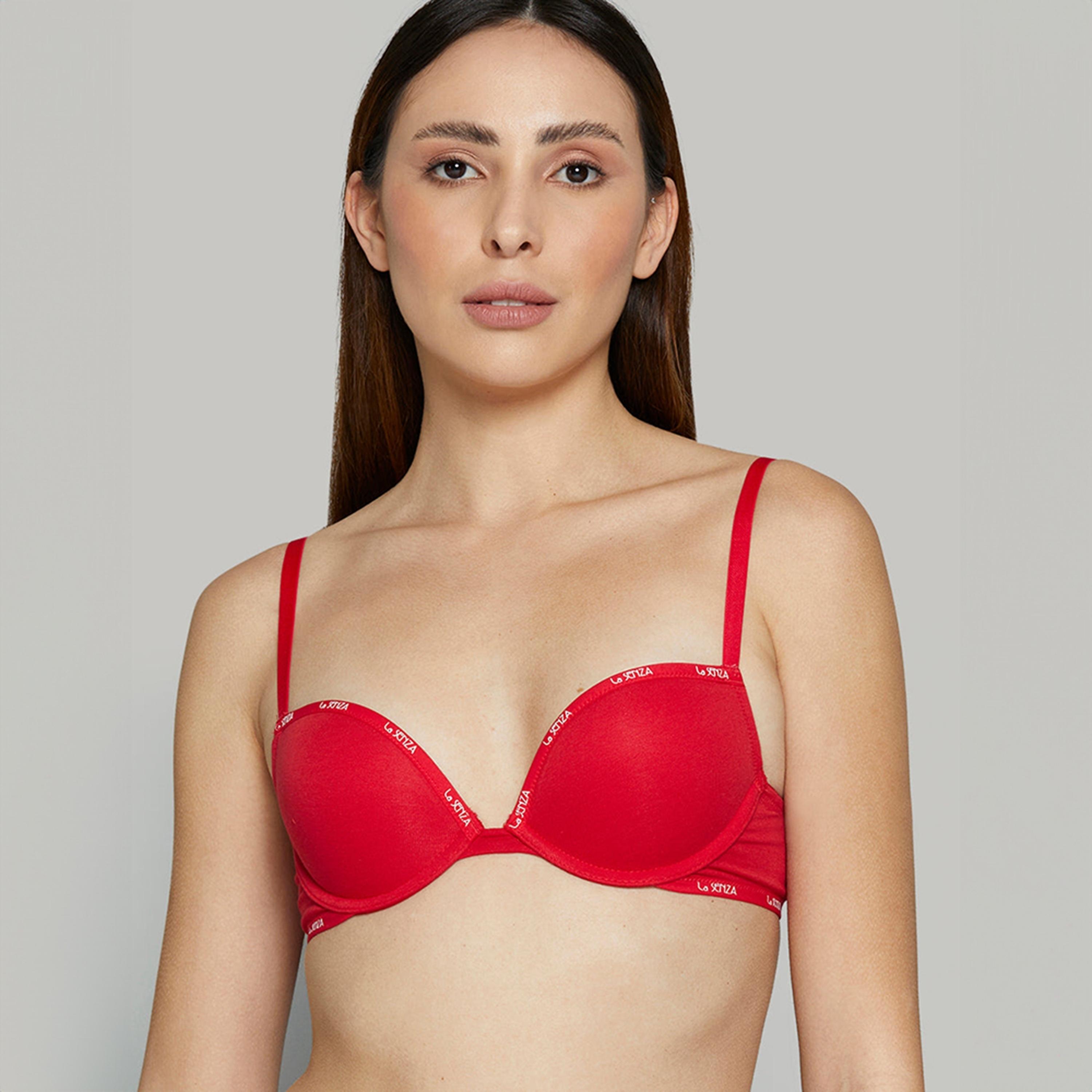 حمالة صدر بلانج نسائية مبطنة بدعم متوسط بسلك من القطن بشعار رفيع من لا سينزا-women-clothing-lingerie-bras-image-6