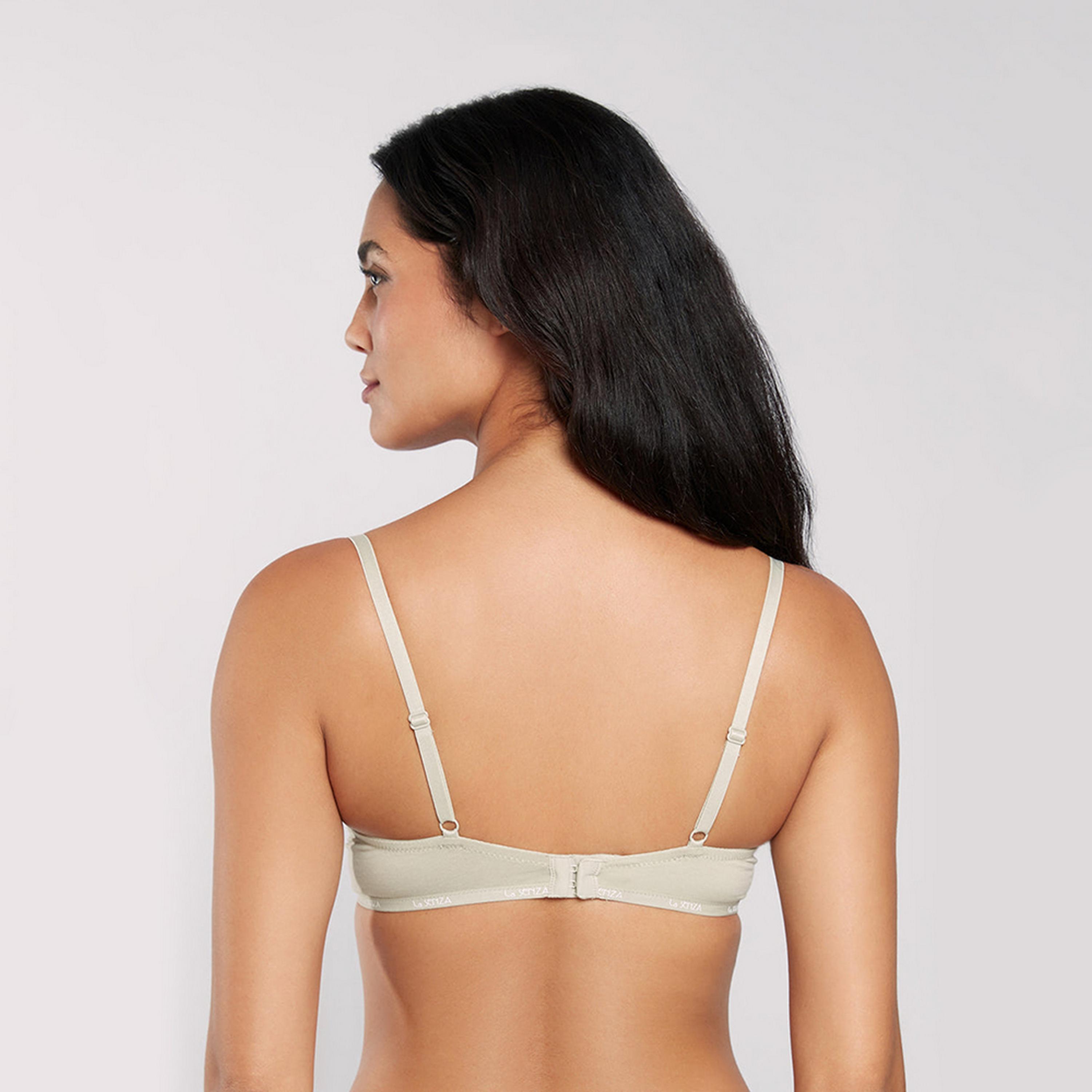 La Senza Remix Cotton Wired Medium Support Padded Women's Plunge Bra-women-clothing-lingerie-bras-image-16