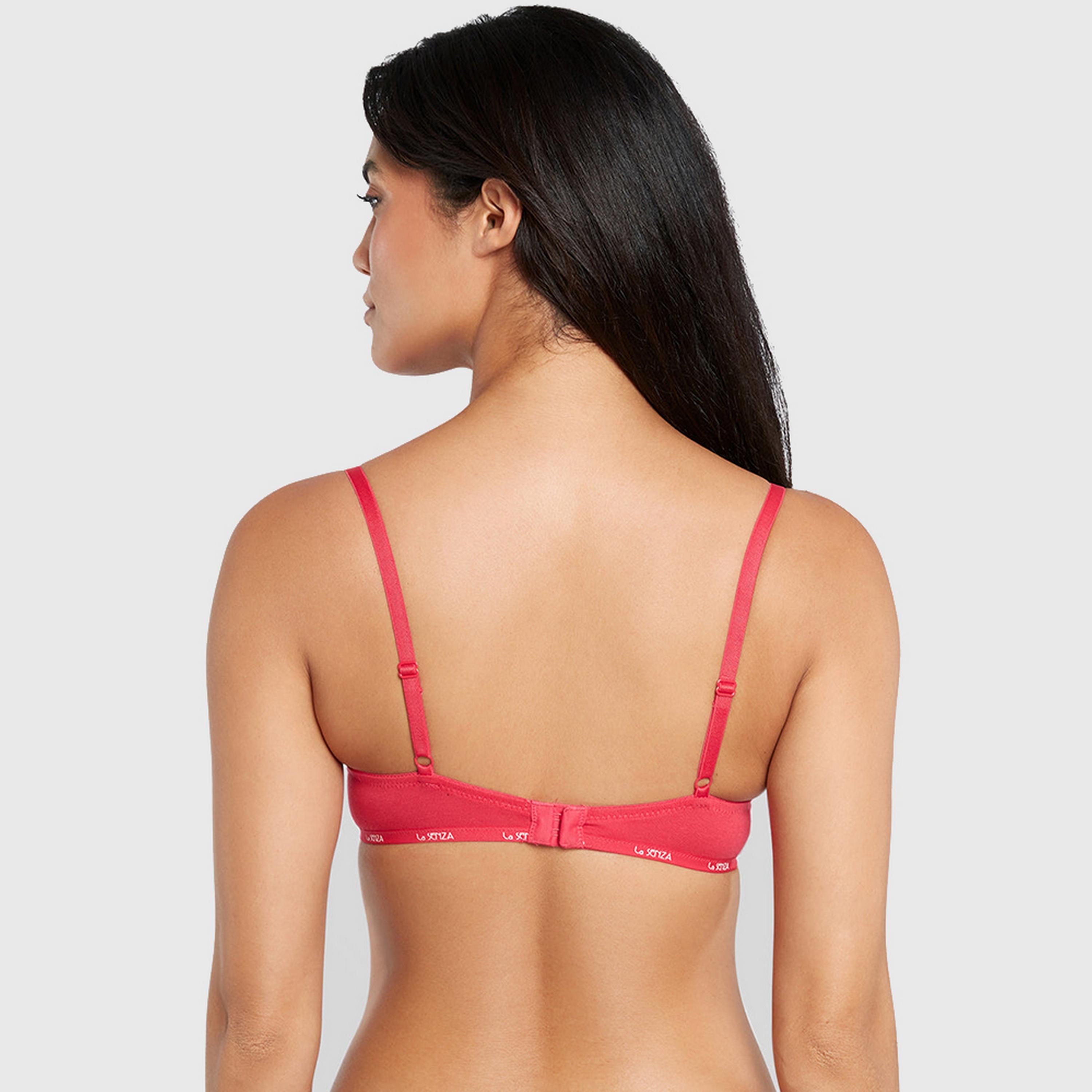 La Senza Remix Cotton Wired Medium Support Padded Women's Plunge Bra-women-clothing-lingerie-bras-image-12
