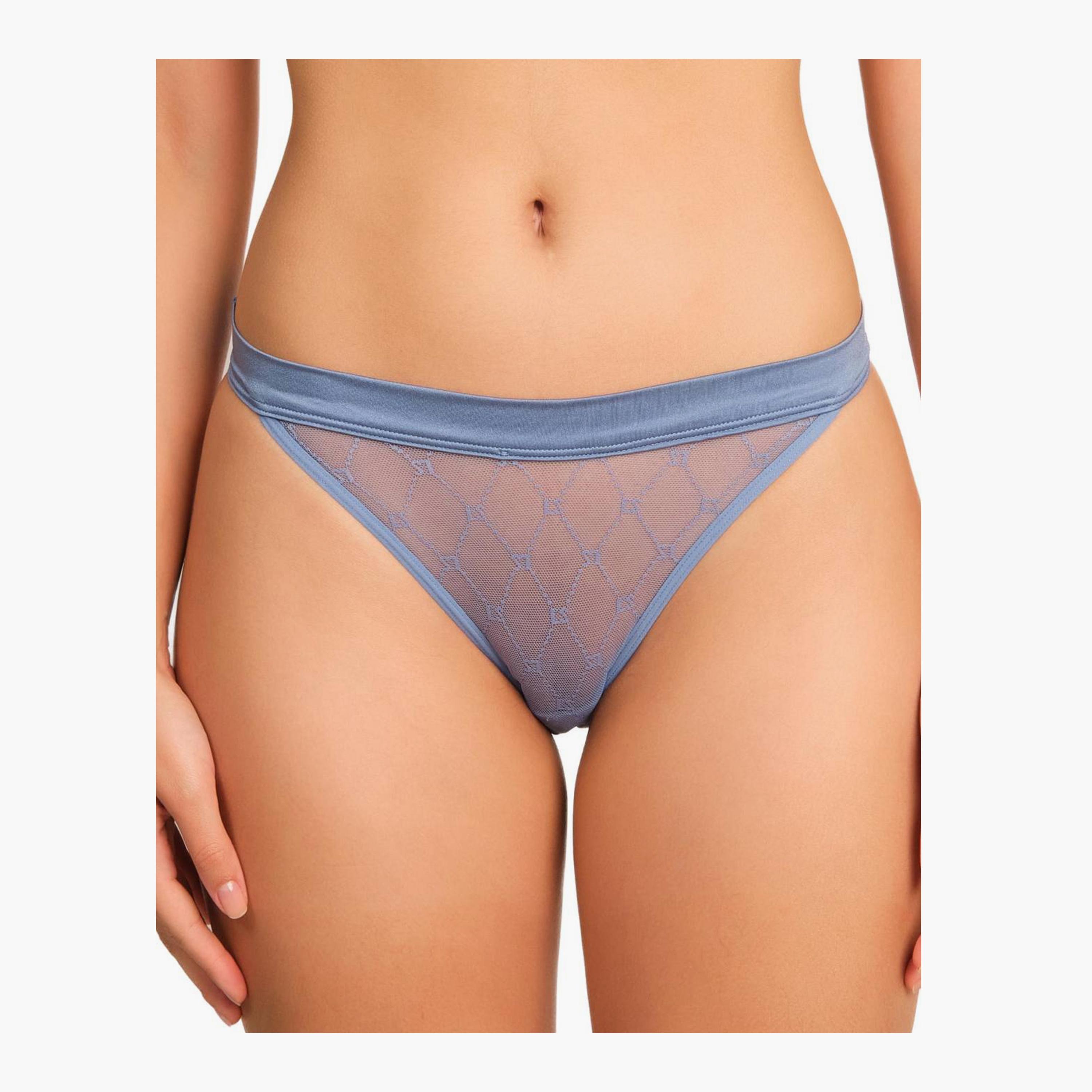 La Senza Mesh Medium Coverage Women's Bikini Panties-women-clothing-lingerie-panties-image-2