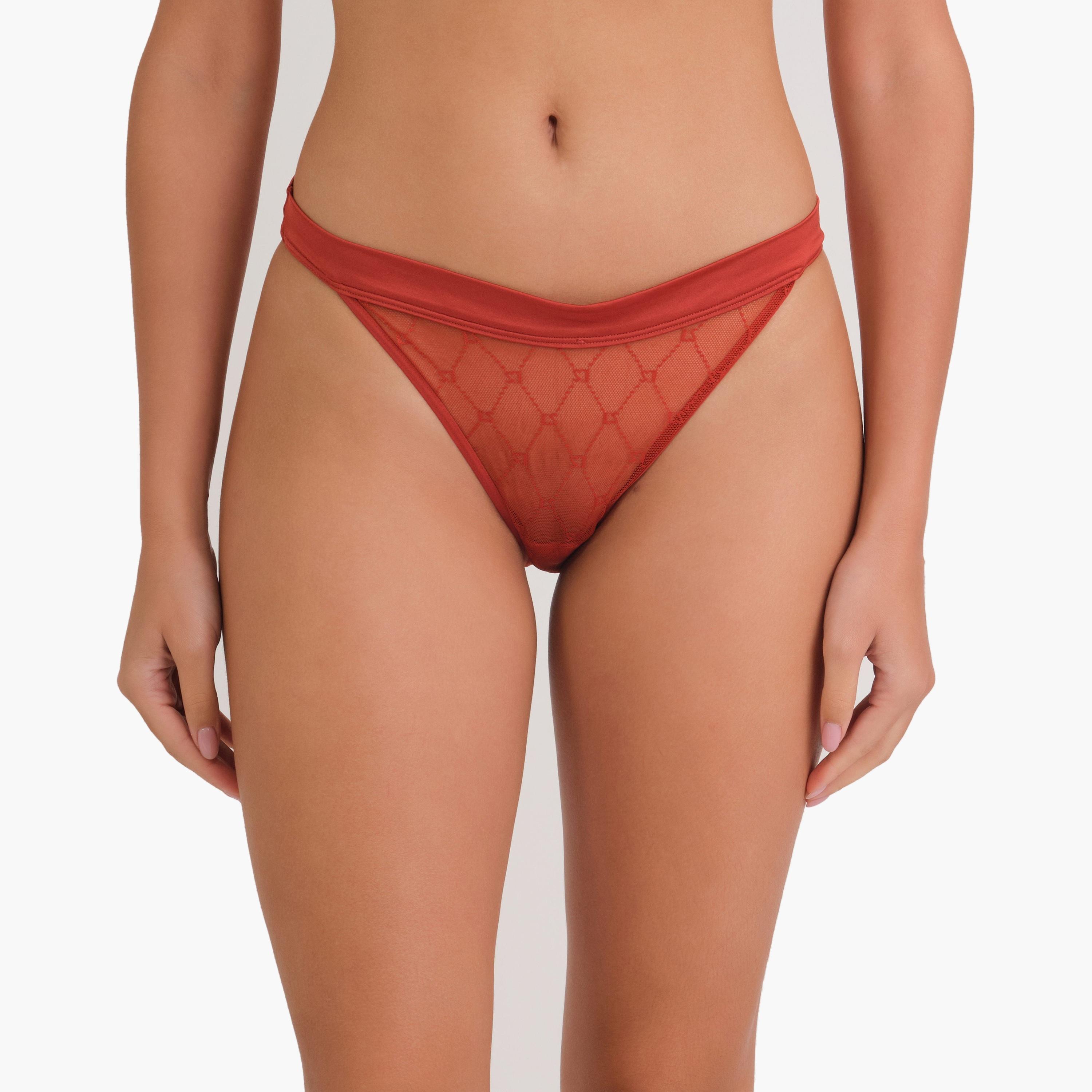 La Senza Mesh Medium Coverage Women's Bikini Panties-women-clothing-lingerie-panties-image-5