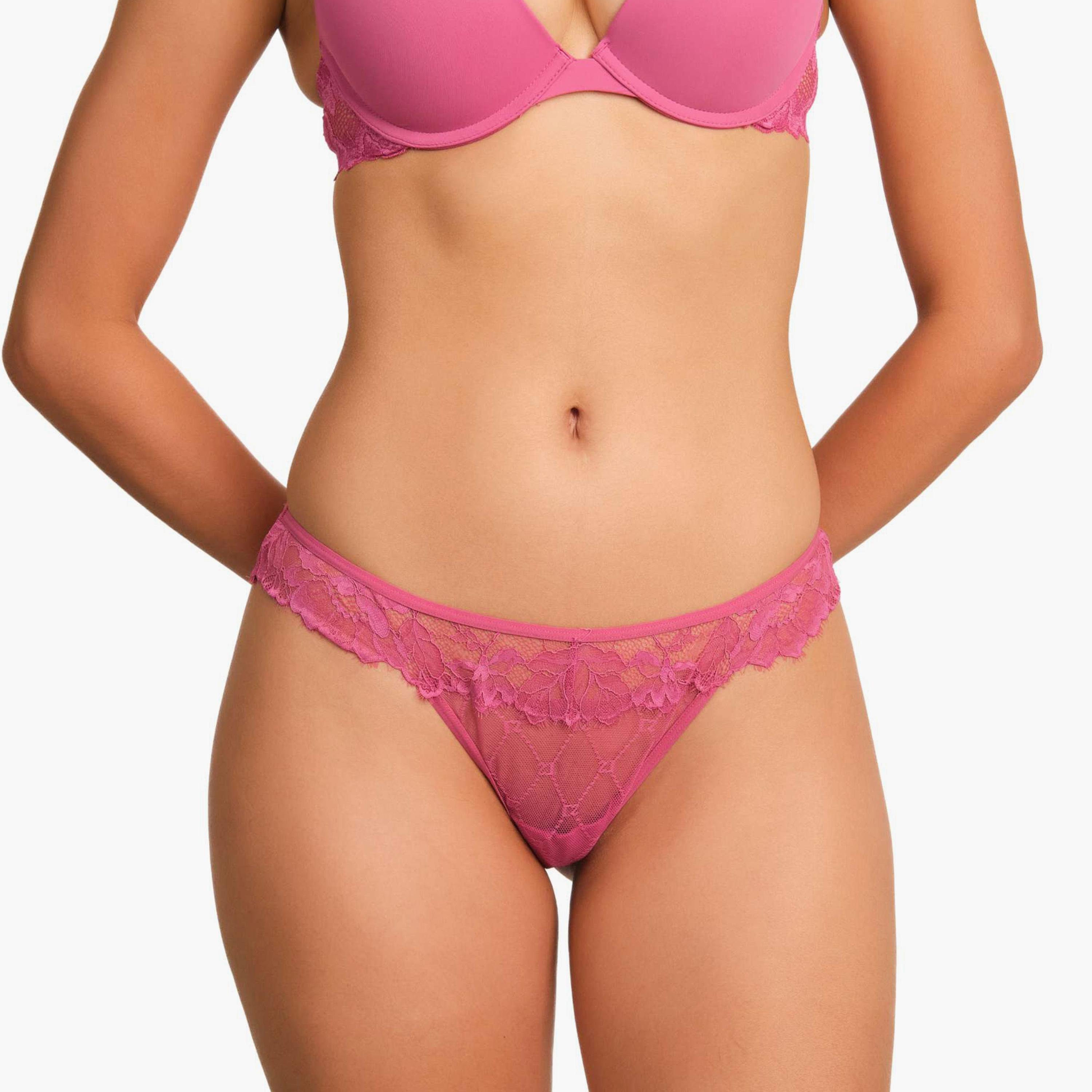 سراويل داخلية نسائية ثونج مثيرة بالدانتيل بتغطية منخفضة من لا سنزا-women-clothing-lingerie-panties-image-1
