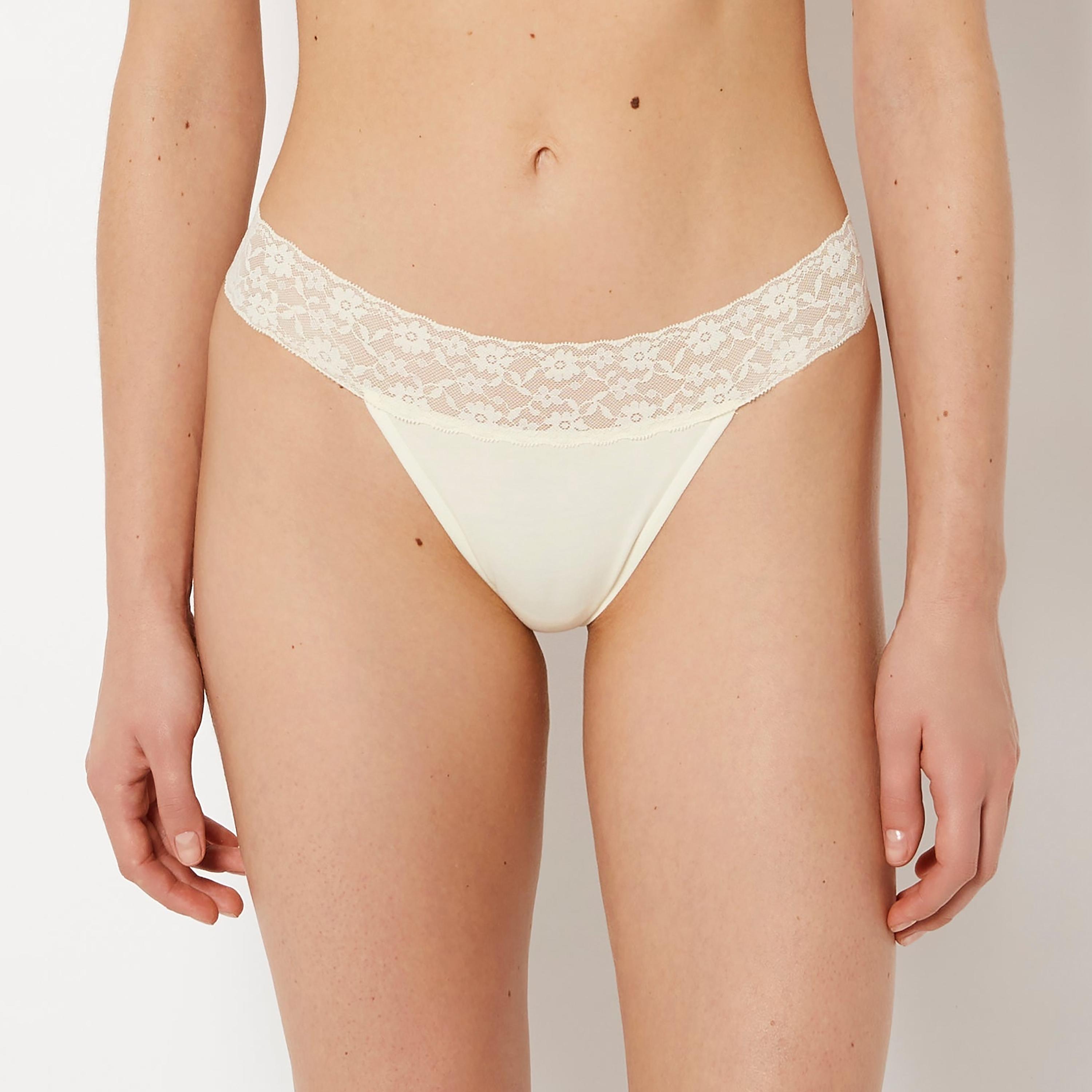 La Senza Remix Low Coverage Women's Thong Panties-women-clothing-lingerie-panties-image-1