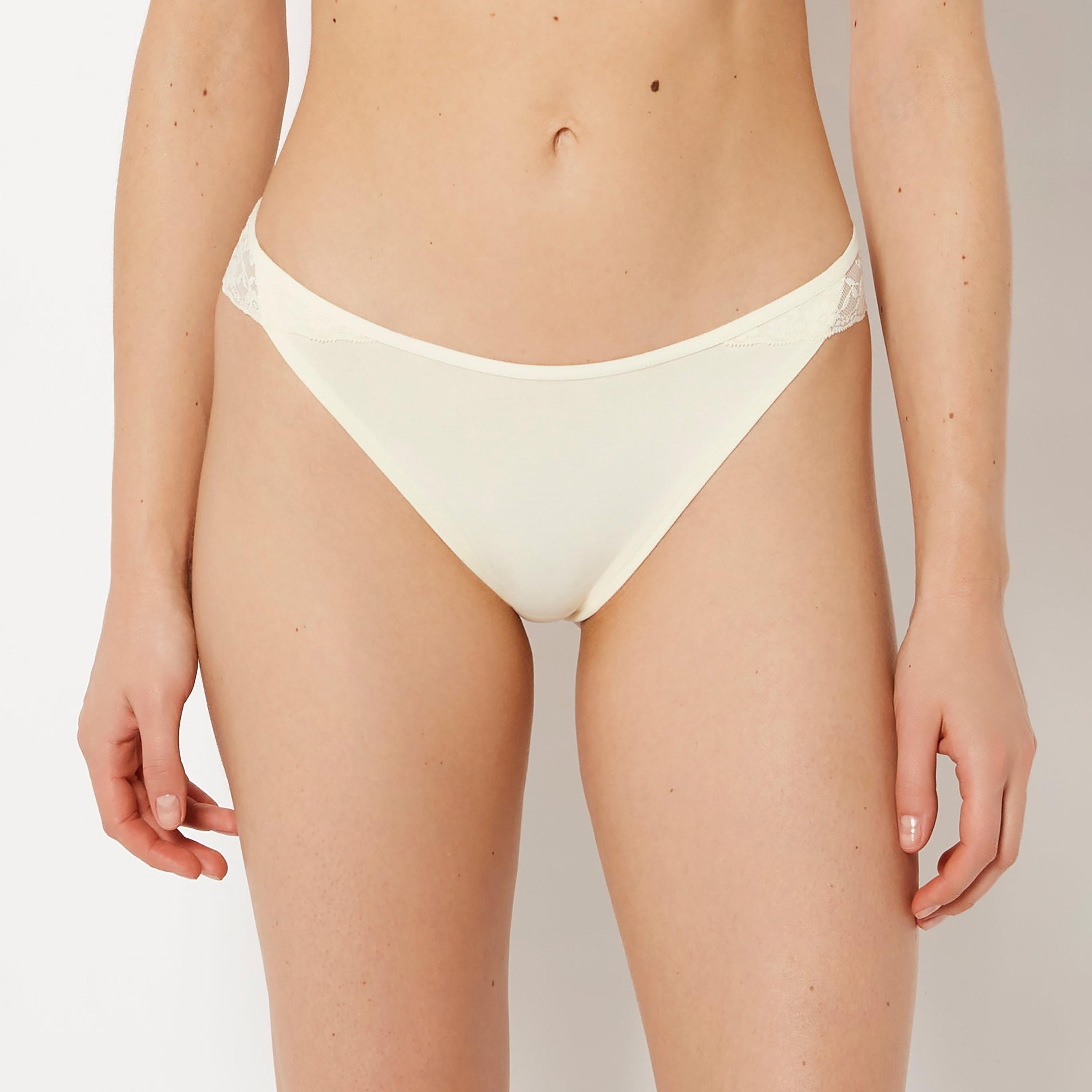 La Senza Trendy Remix Cotton Lace Medium Coverage Women's Cheeky Panties-women-clothing-lingerie-panties-image-1