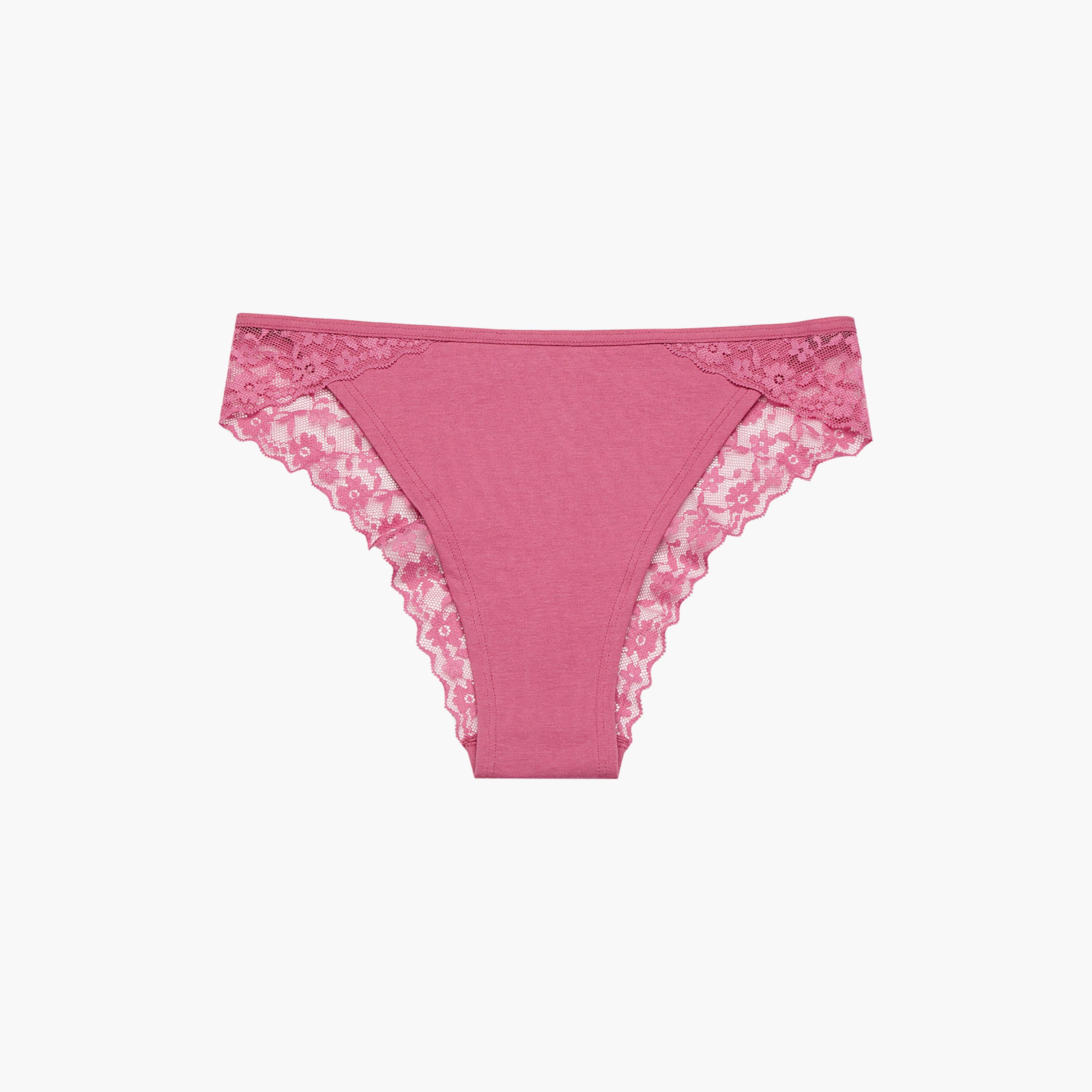 La Senza Trendy Remix Cotton Lace Medium Coverage Women's Cheeky Panties-women-clothing-lingerie-panties-image-4